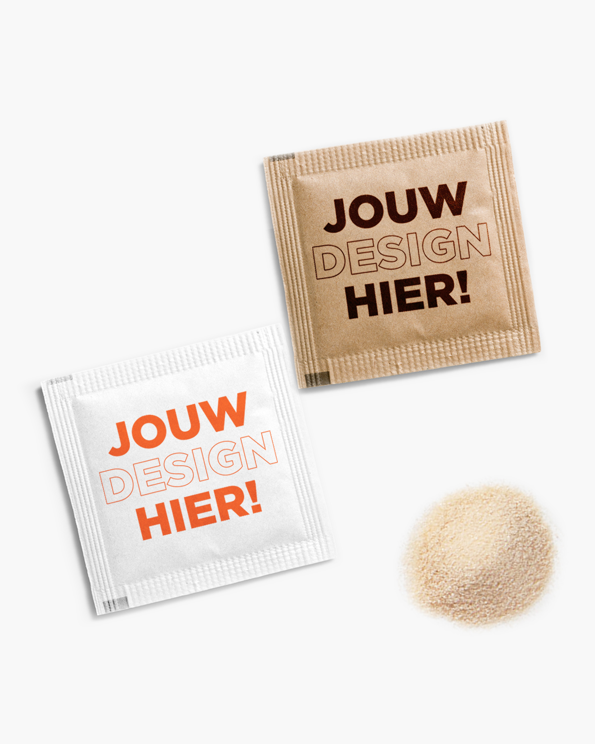Suikerzakjes vierkant biologisch 4 g bedrukken