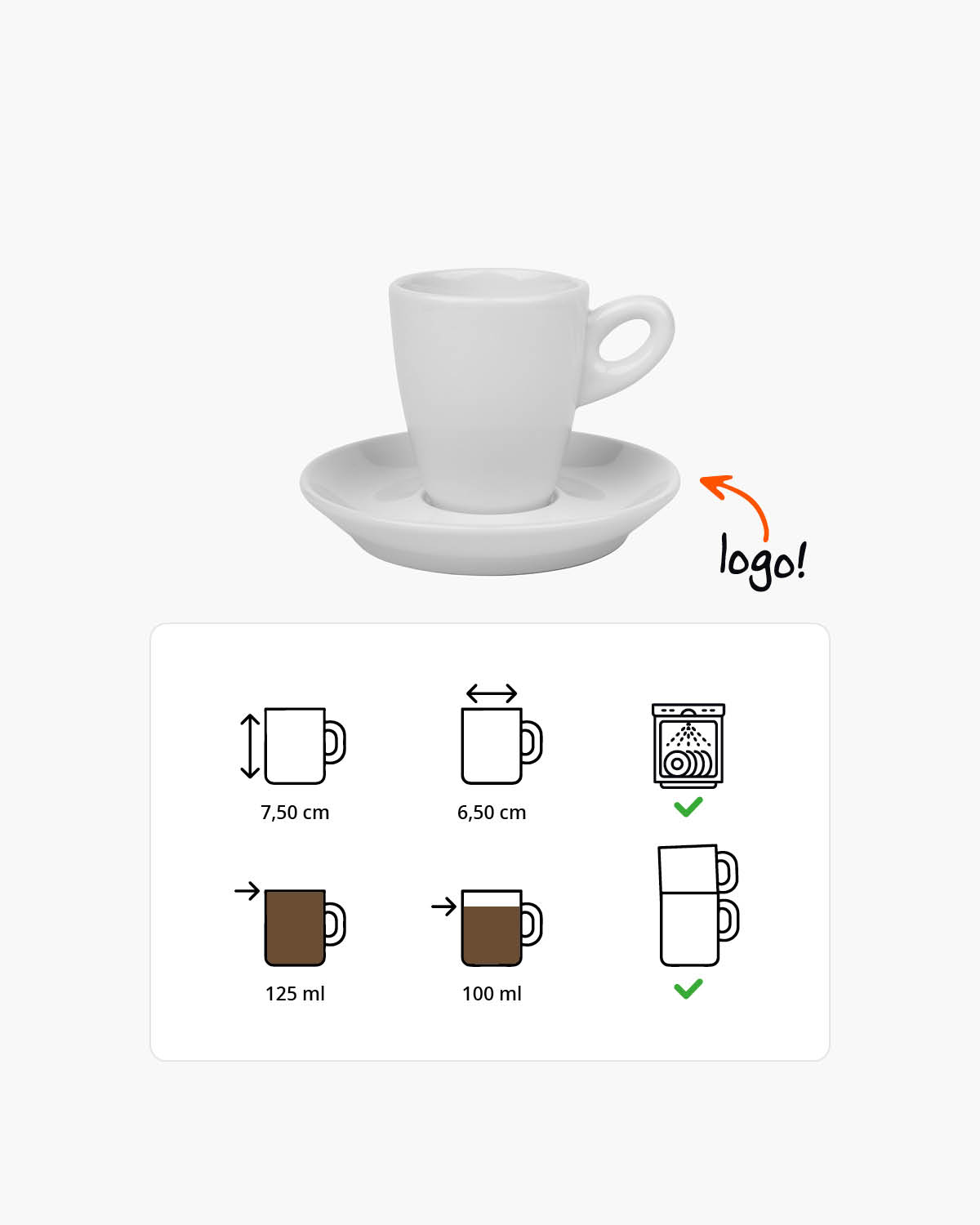 Alta kop en schotel 125 ml Bedrukt sfeerfoto 1