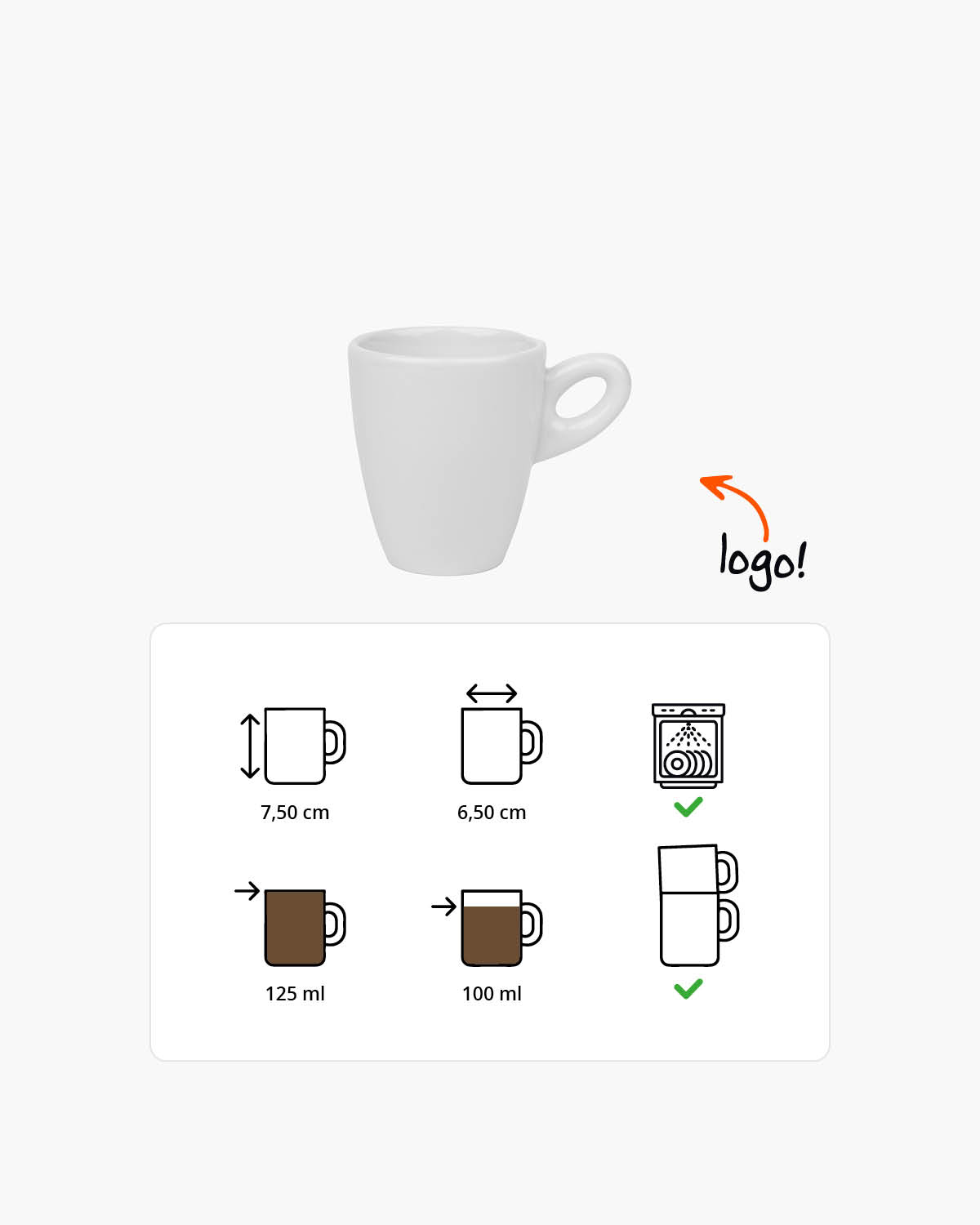 Alta kopje 125 ml Bedrukt sfeerfoto 1