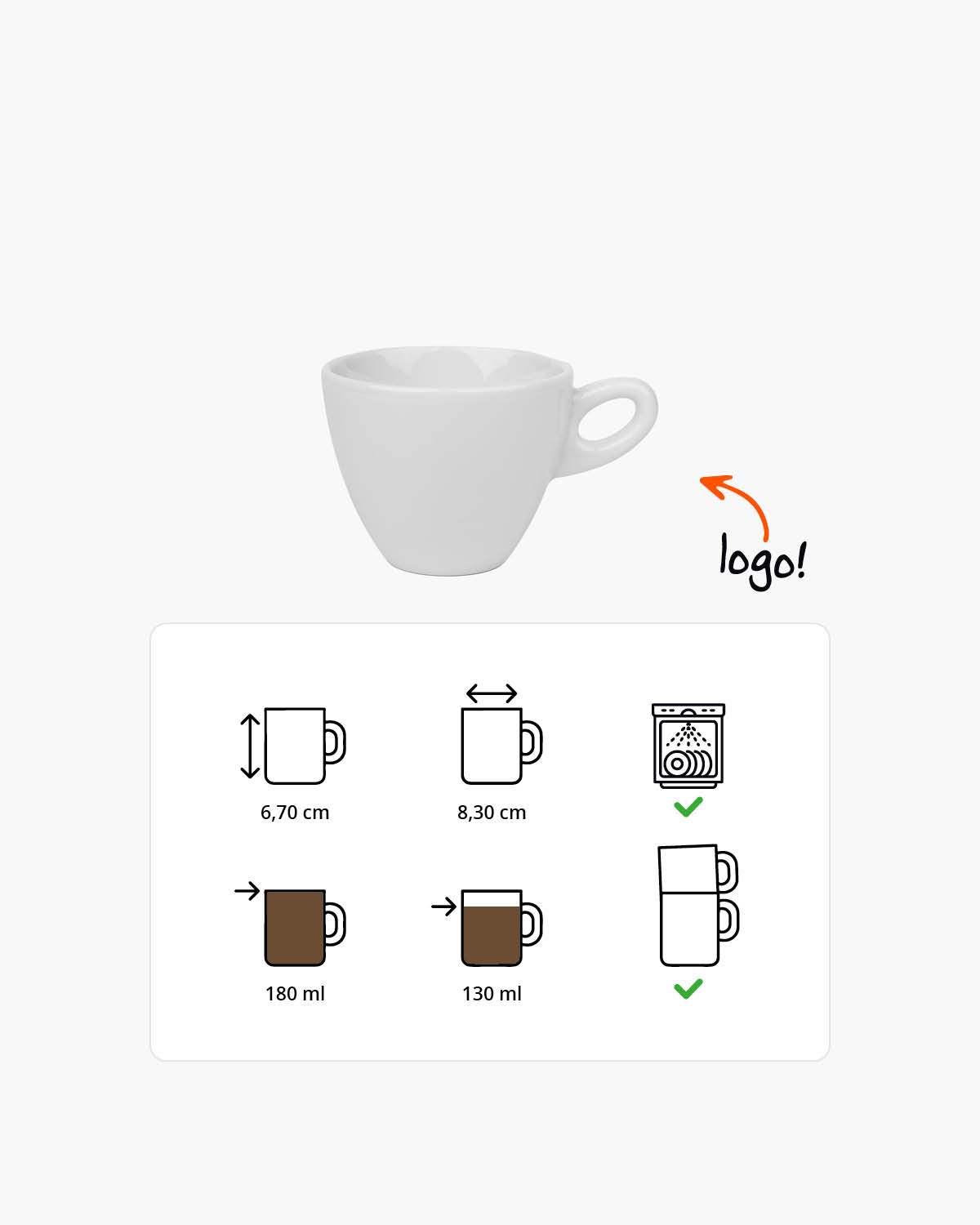 Alta kopje 180 ml Bedrukt sfeerfoto 1