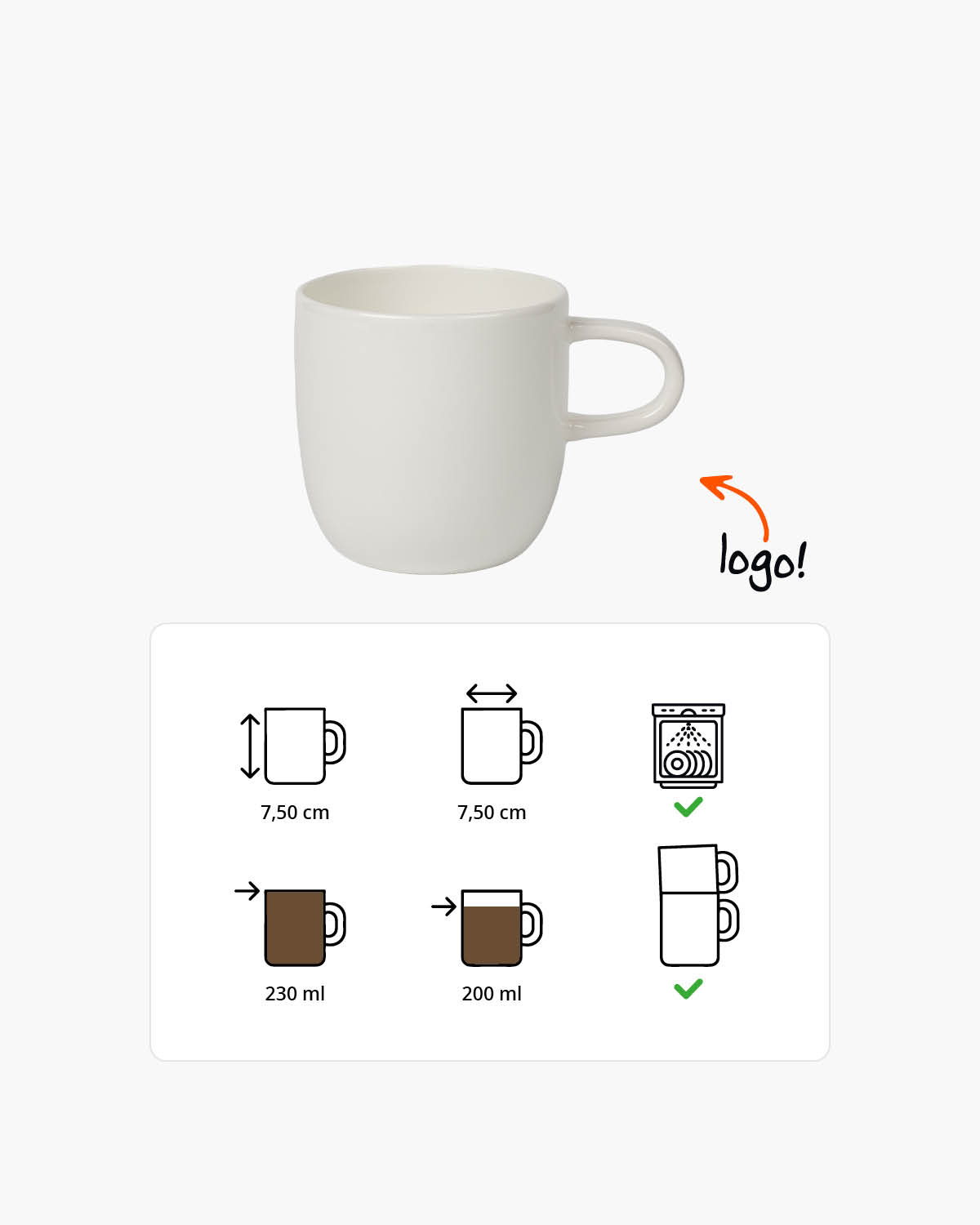 Amy kopje 230 ml Bedrukt sfeerfoto 1