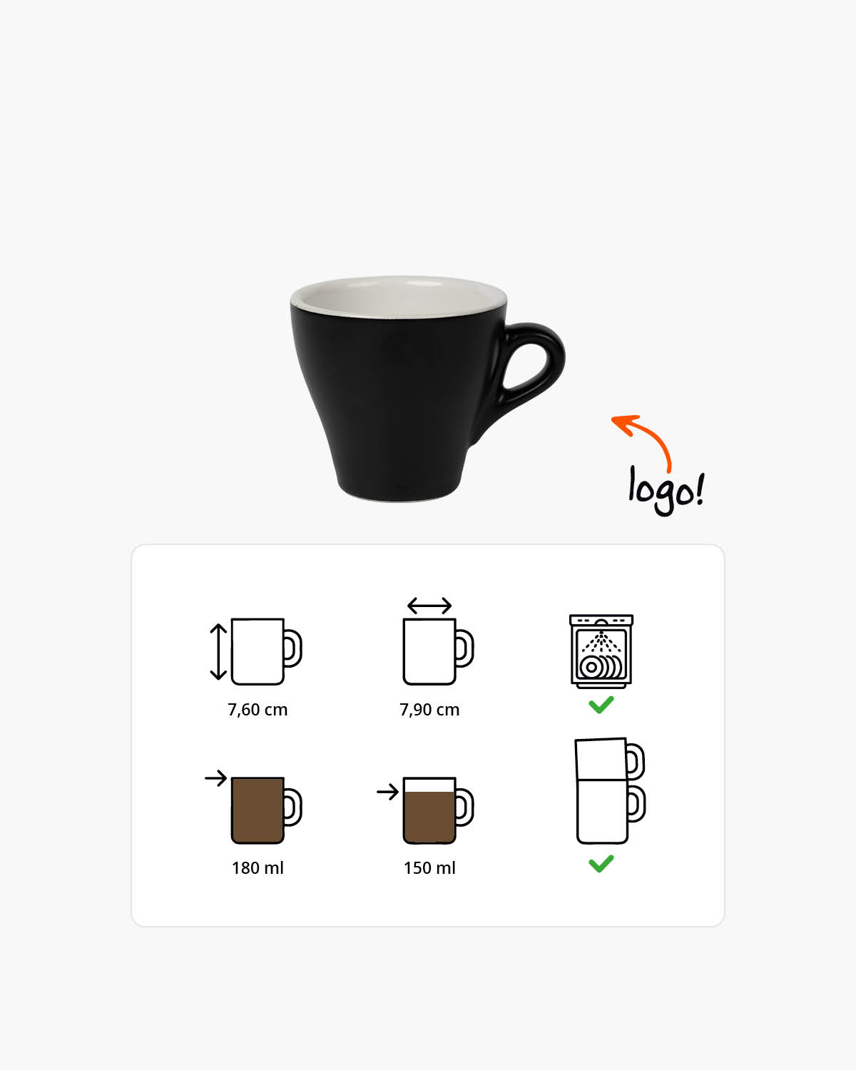 Aron High kopje mat 180 ml Bedrukt sfeerfoto 1