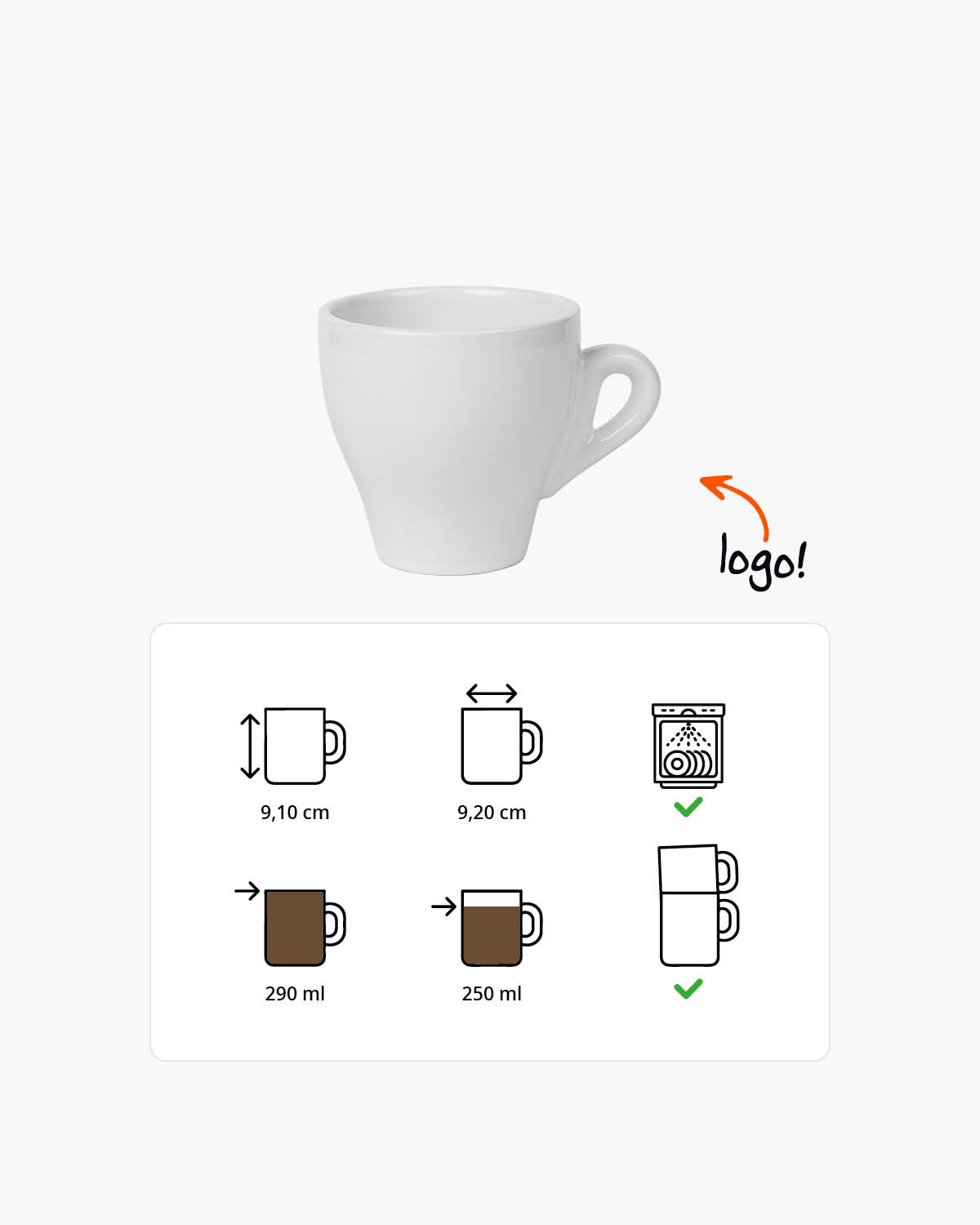 Aron High kopje 290 ml Bedrukt sfeerfoto 1