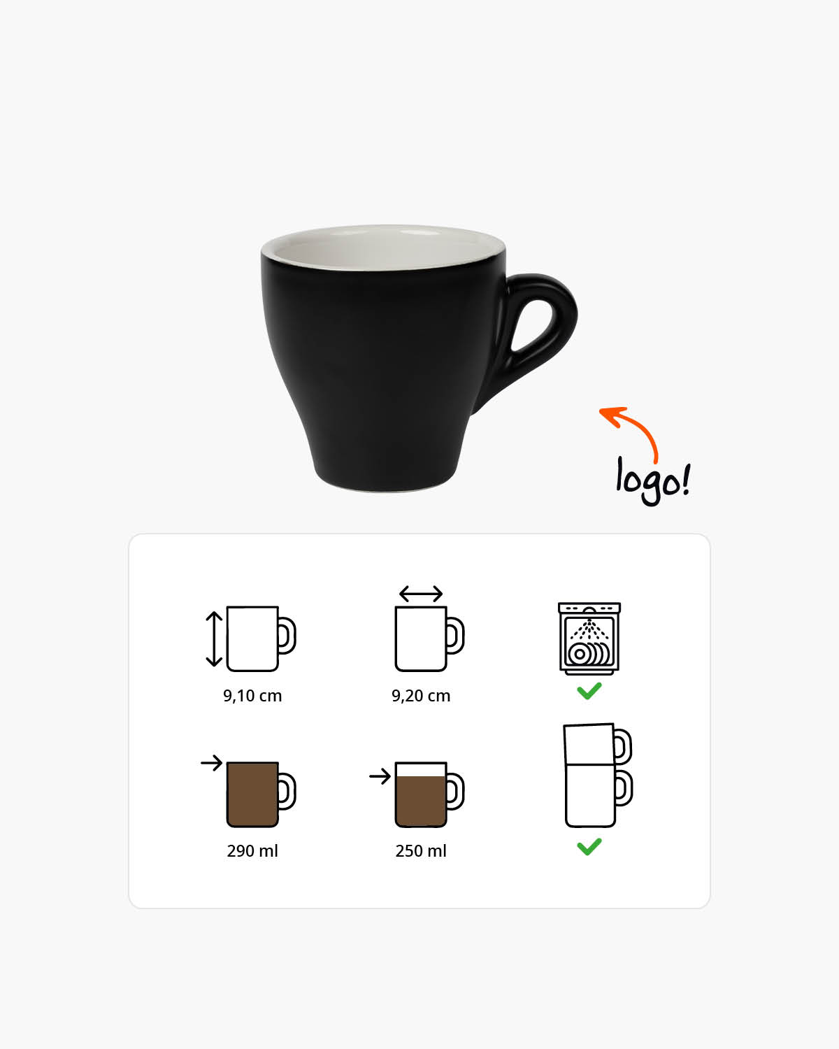 Aron High kopje mat 290 ml Bedrukt sfeerfoto 1