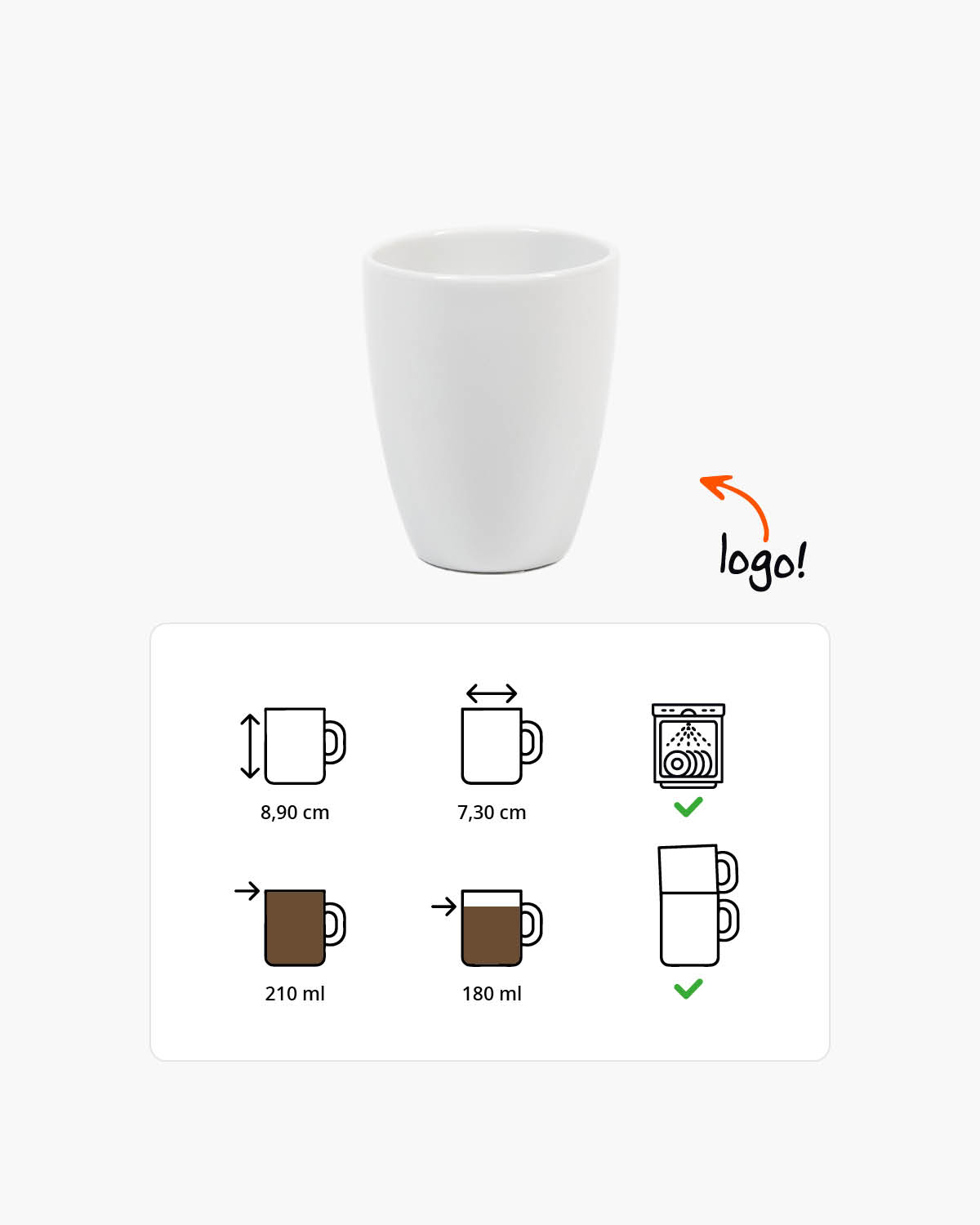Axis kopje zonder oor 210 ml Bedrukt sfeerfoto 1