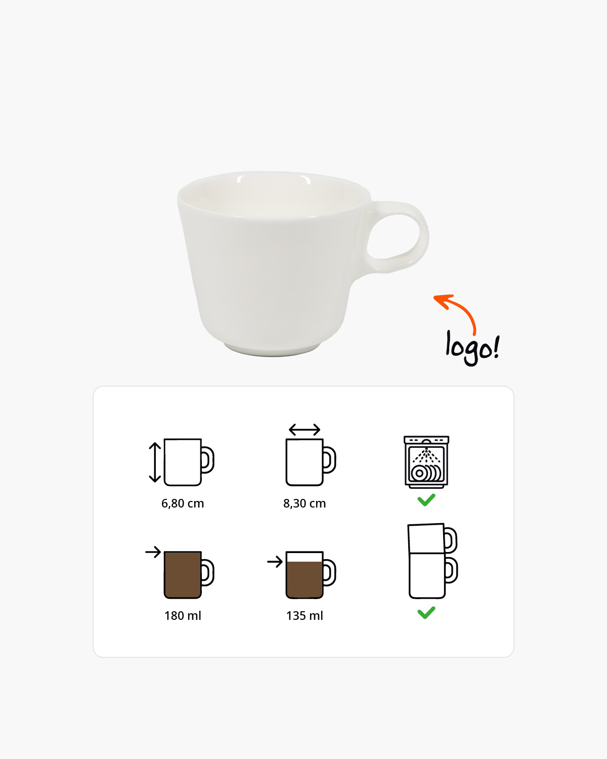 Bardot kopje 180 ml Bedrukt sfeerfoto 2