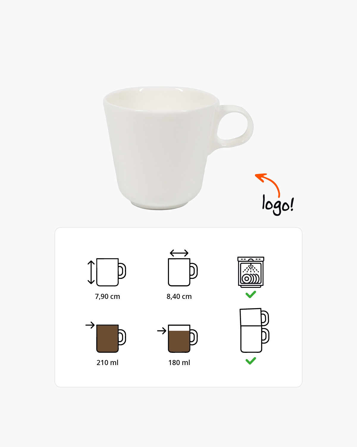 Bardot kopje 210 ml Bedrukt sfeerfoto 2