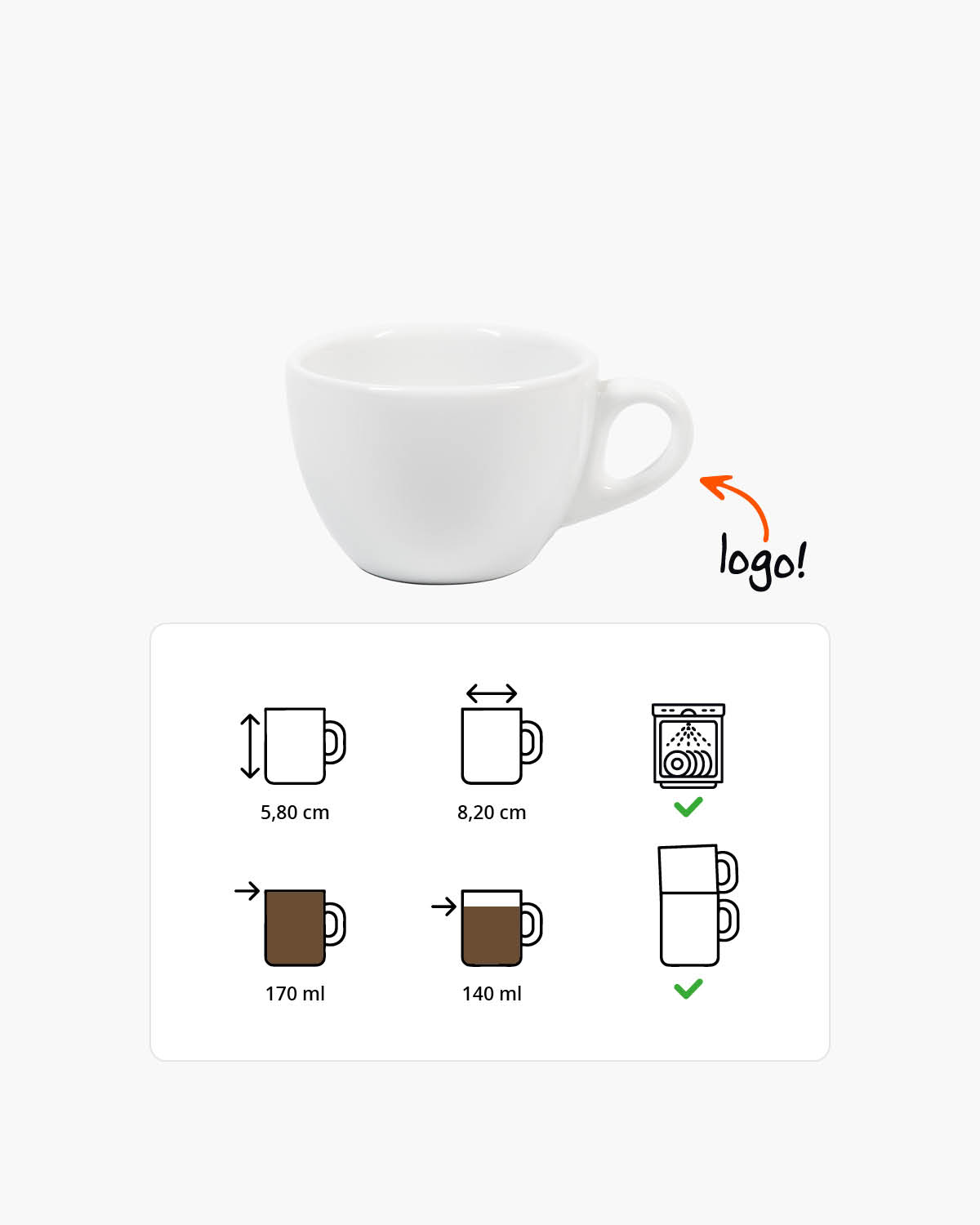 Barista kopje 170 ml Bedrukt sfeerfoto 1
