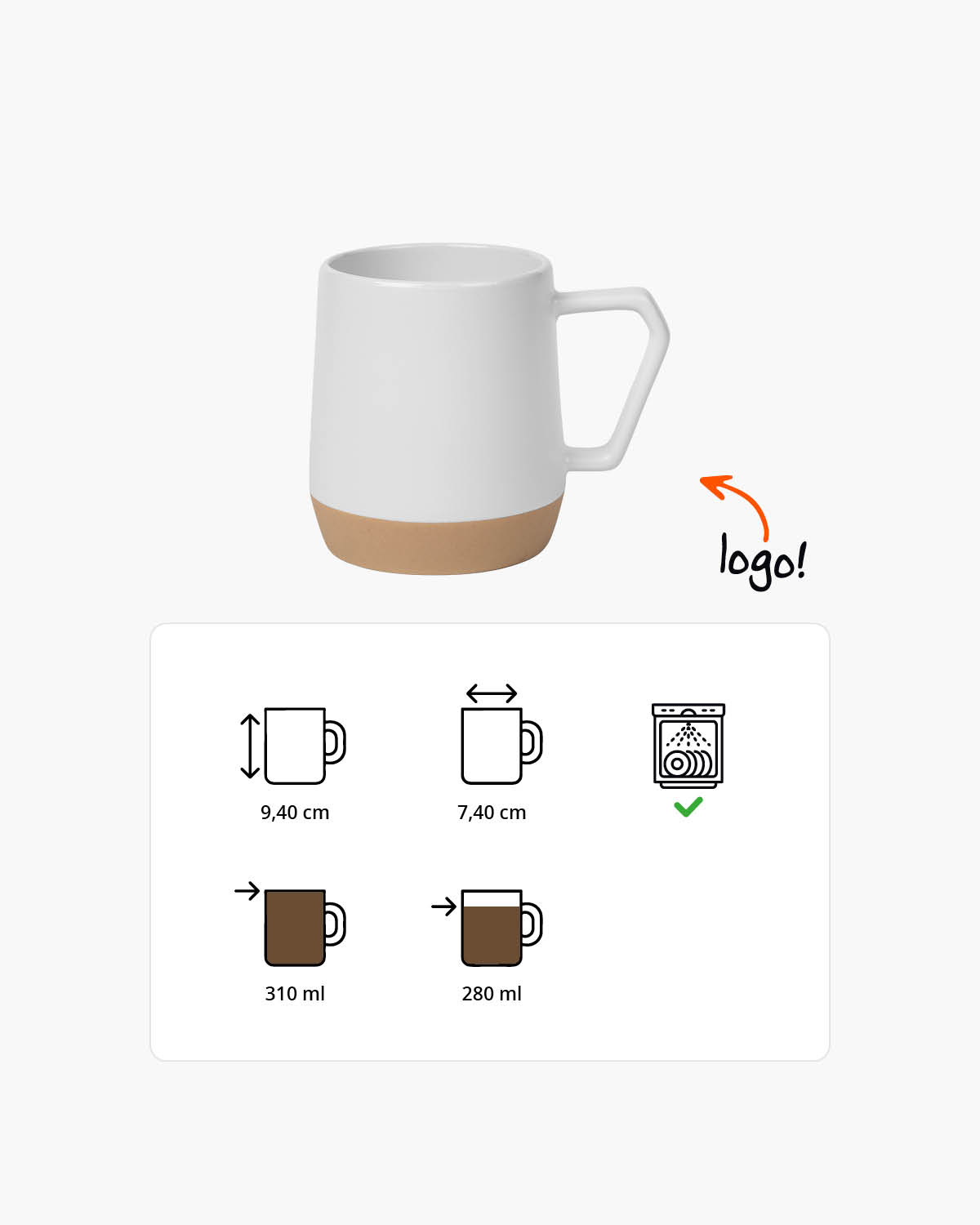 Bella mok mat 310 ml Bedrukt sfeerfoto 1