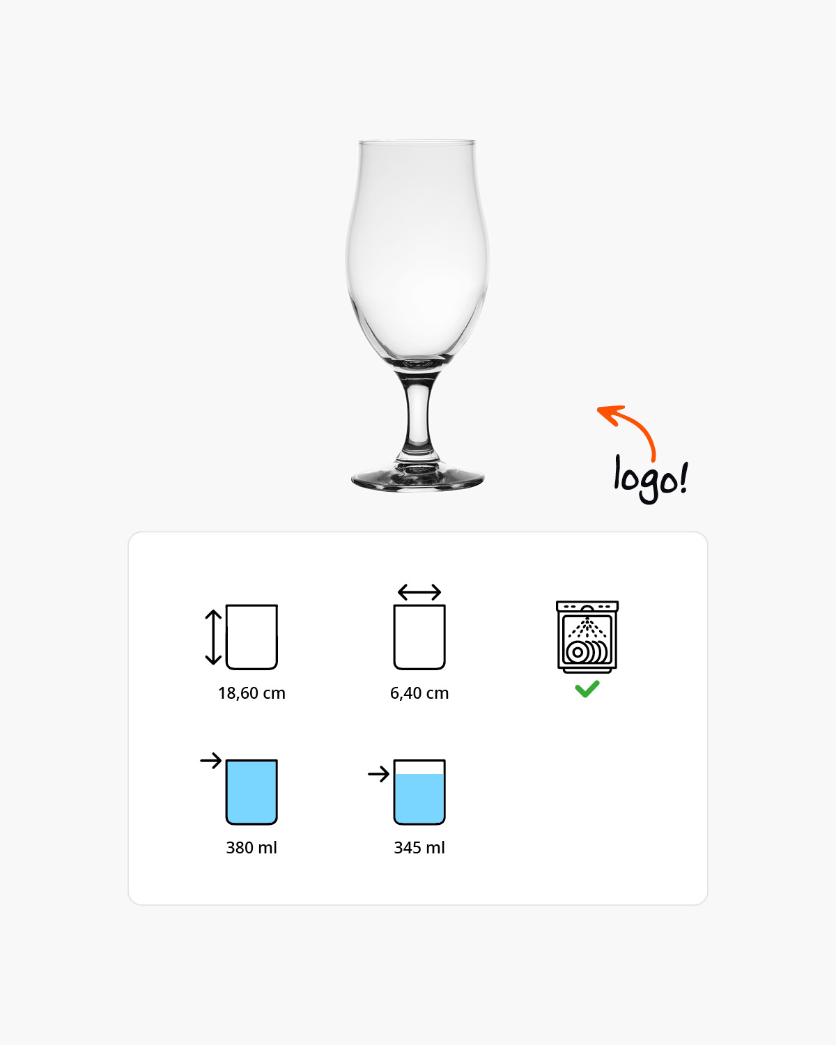 Boss bierglas 380 ml Bedrukt of Lasergravure  of Gravurelook  sfeerfoto 2