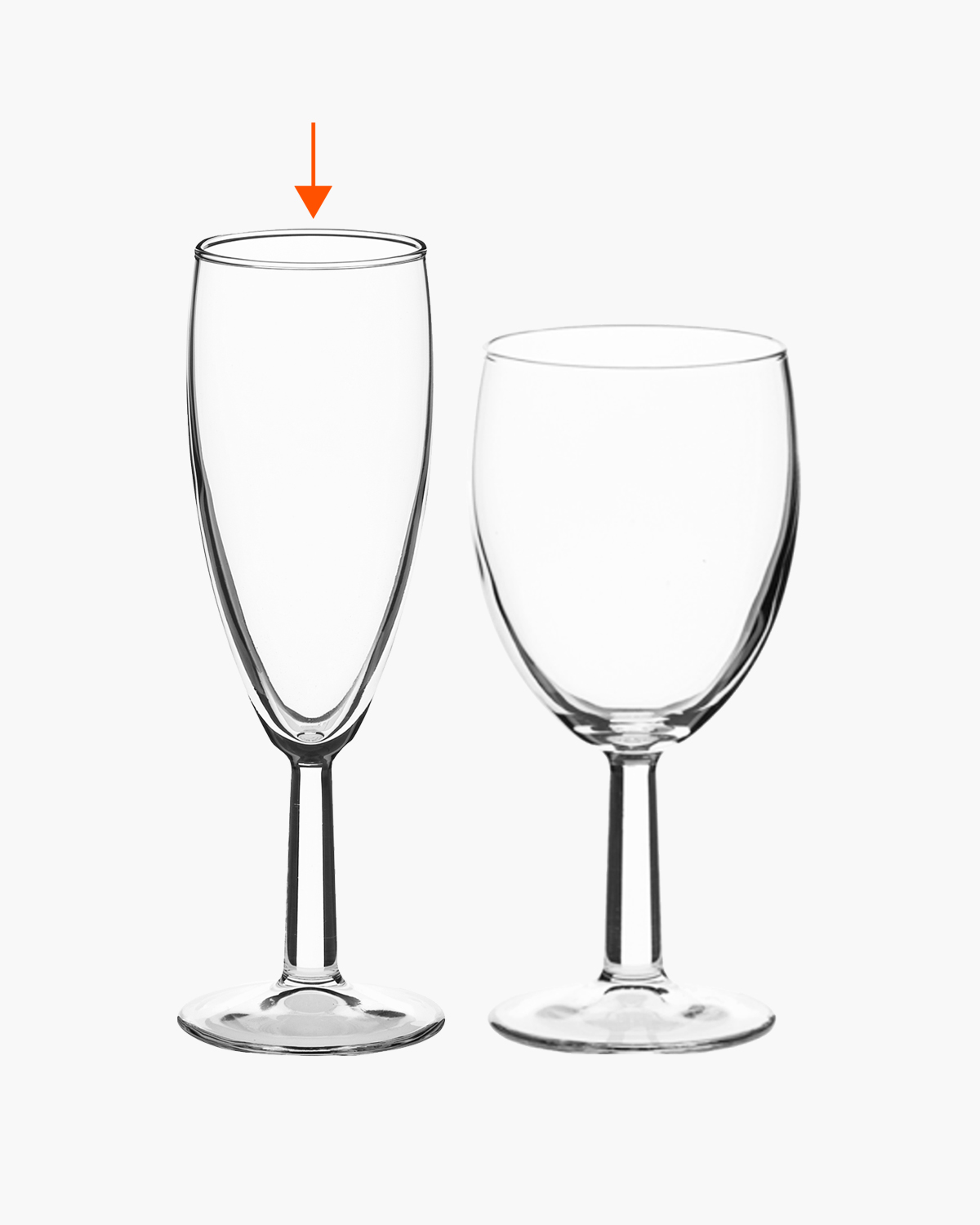 Brass champagneglas 150 ml Bedrukt of Lasergravure  of Gravurelook  sfeerfoto 1
