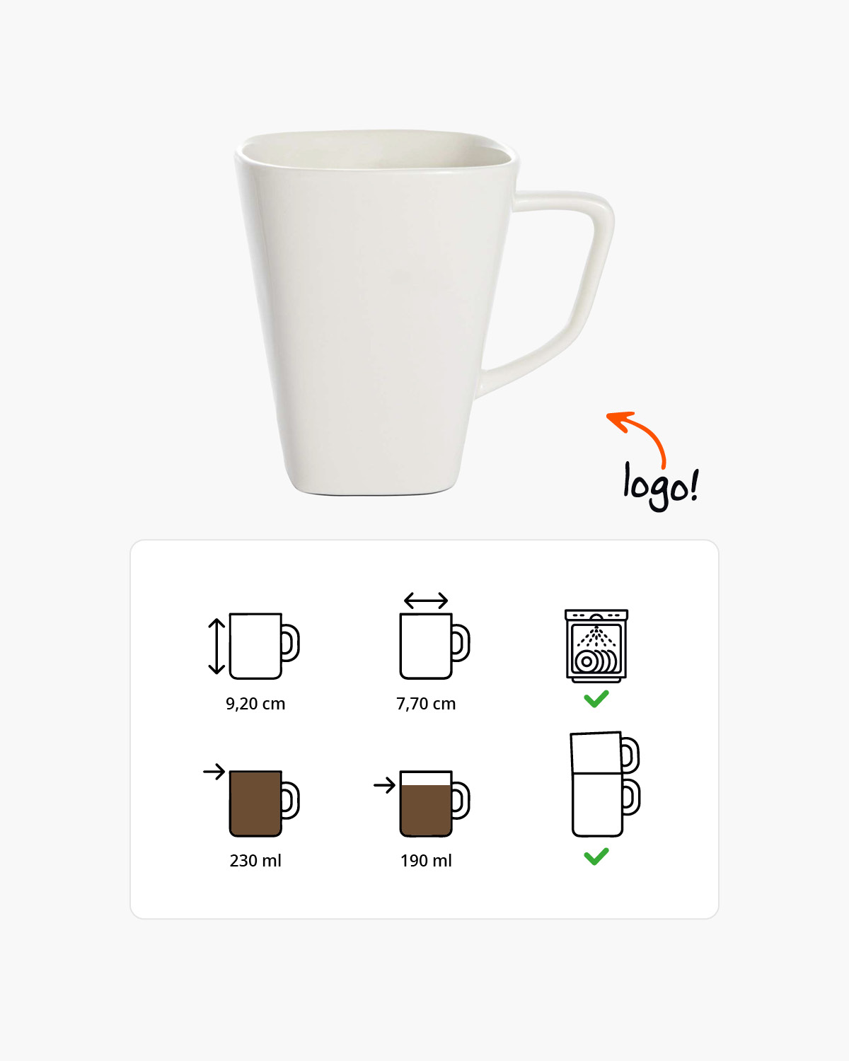Breda mok 230 ml Bedrukt sfeerfoto 1