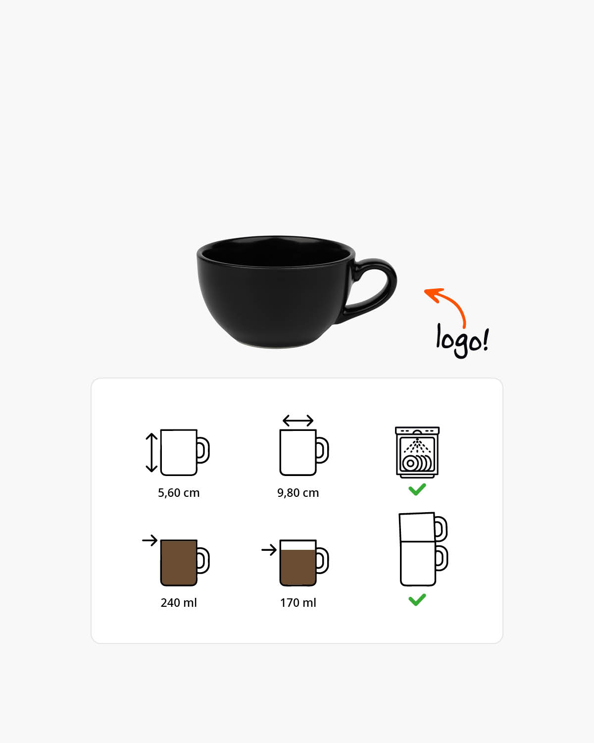 Bruno kopje 240 ml Bedrukt sfeerfoto 1