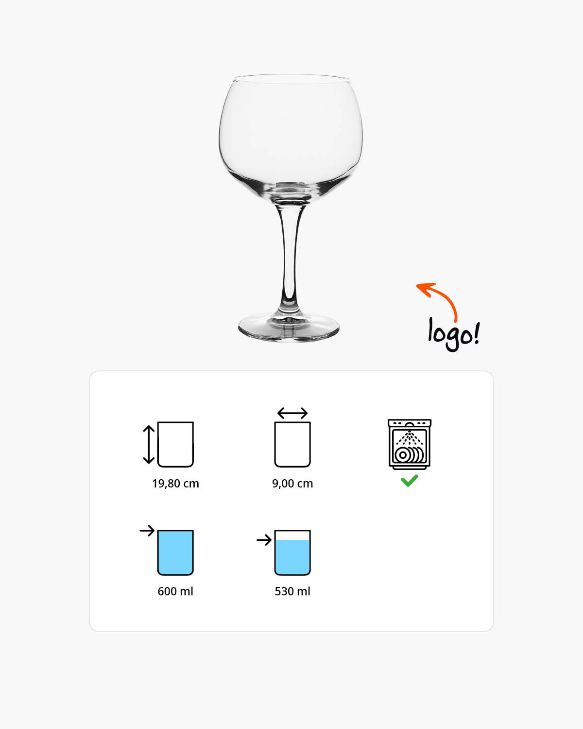 Cariba gin tonic glas 600 ml Bedrukt of Lasergravure  of Gravurelook  sfeerfoto 1