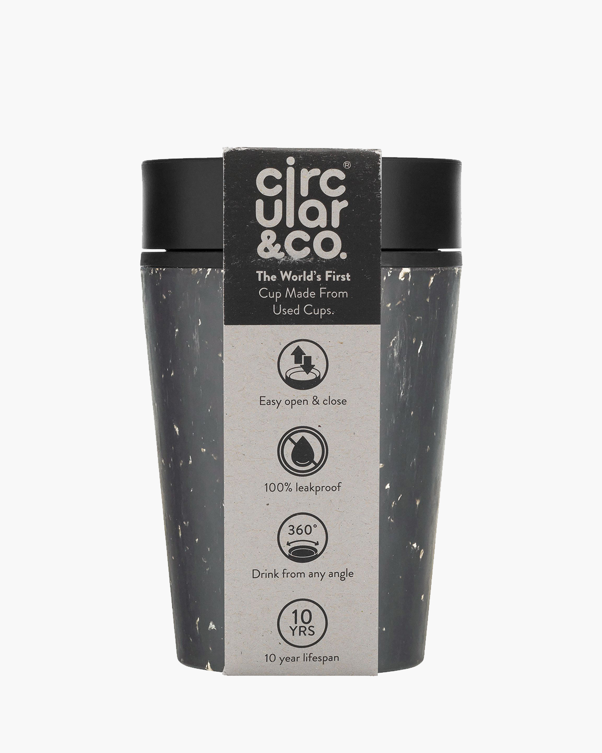 Circular&Co Coffee reisbeker zwart 227 ml Bedrukt (full color) sfeerfoto 5