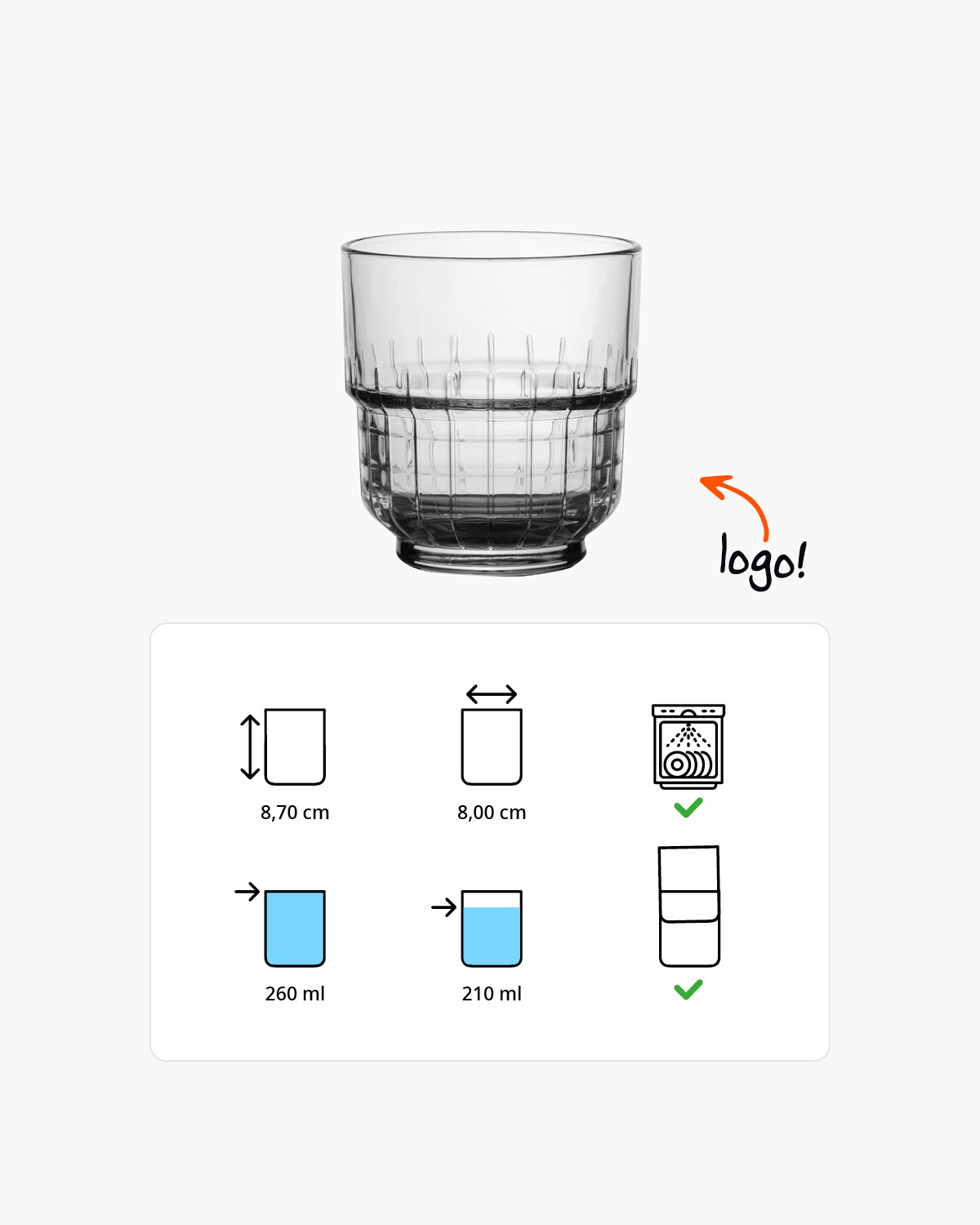 Classy tumbler 260 ml Bedrukt of Lasergravure  of Gravurelook  sfeerfoto 1