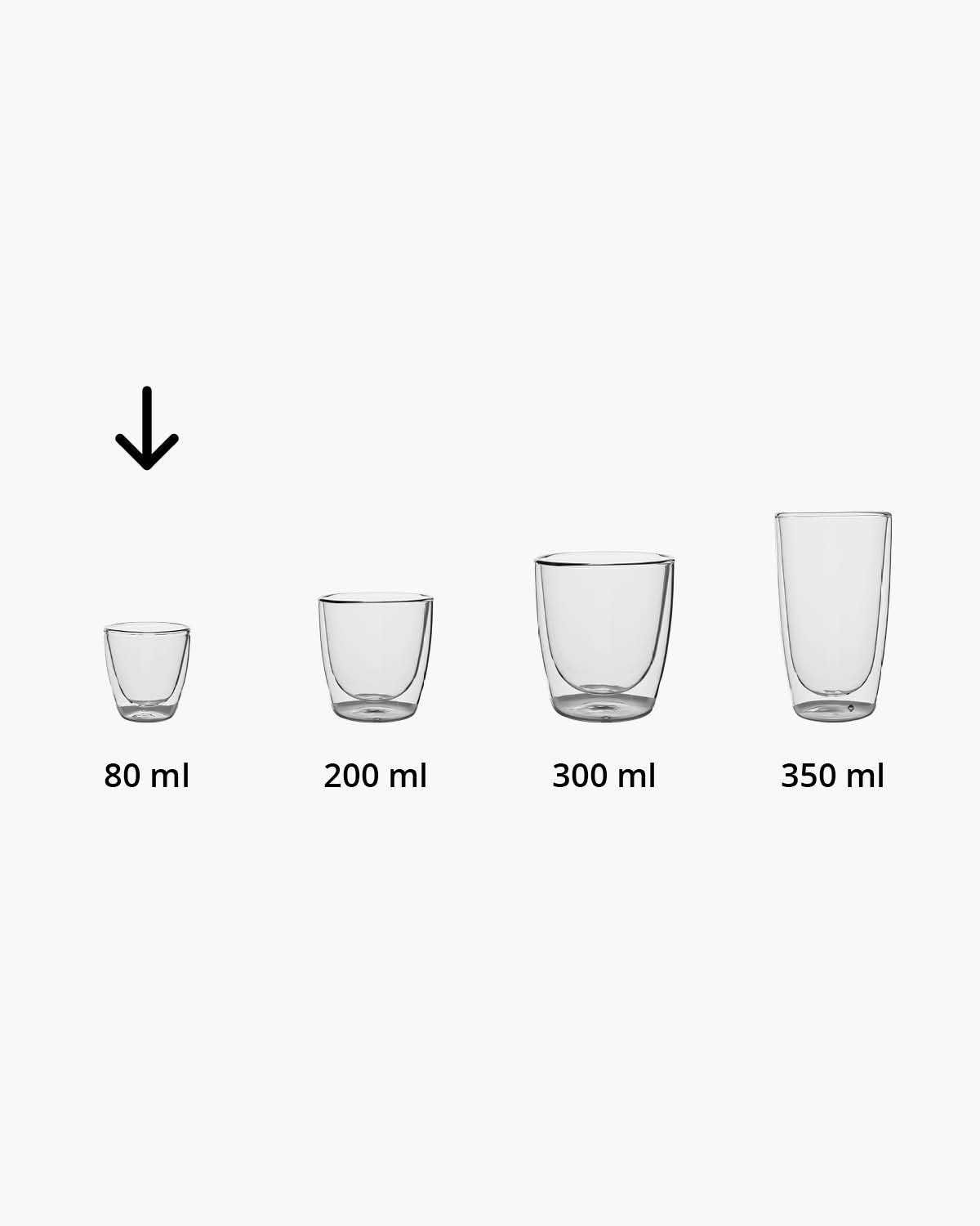Elio dubbelwandig glas 80 ml Gravure (zandstralen)  of Bedrukt (1 kleur)  sfeerfoto 1