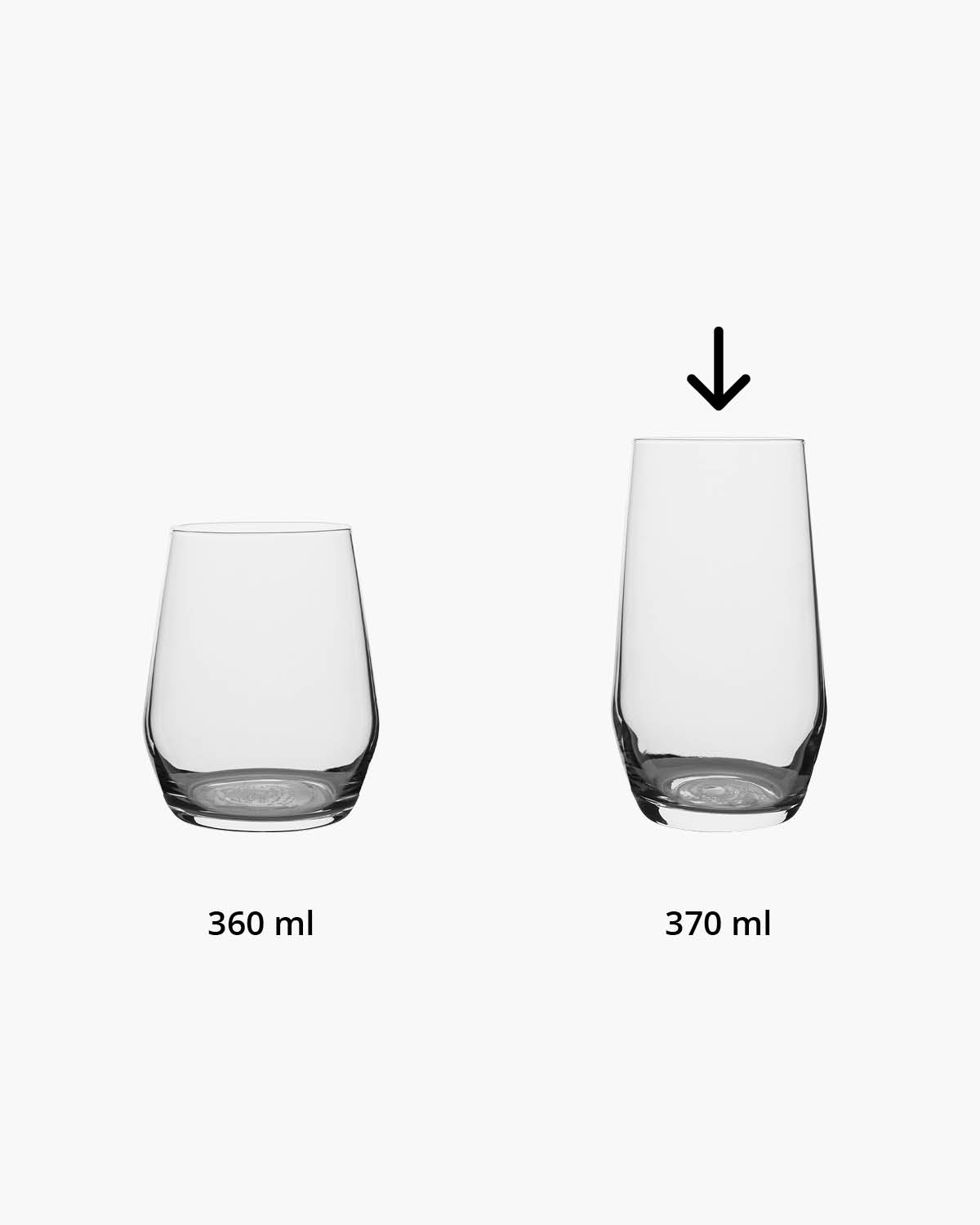 Enzo longdrinkglas 370 ml Bedrukt of Lasergravure  of Gravurelook  sfeerfoto 1