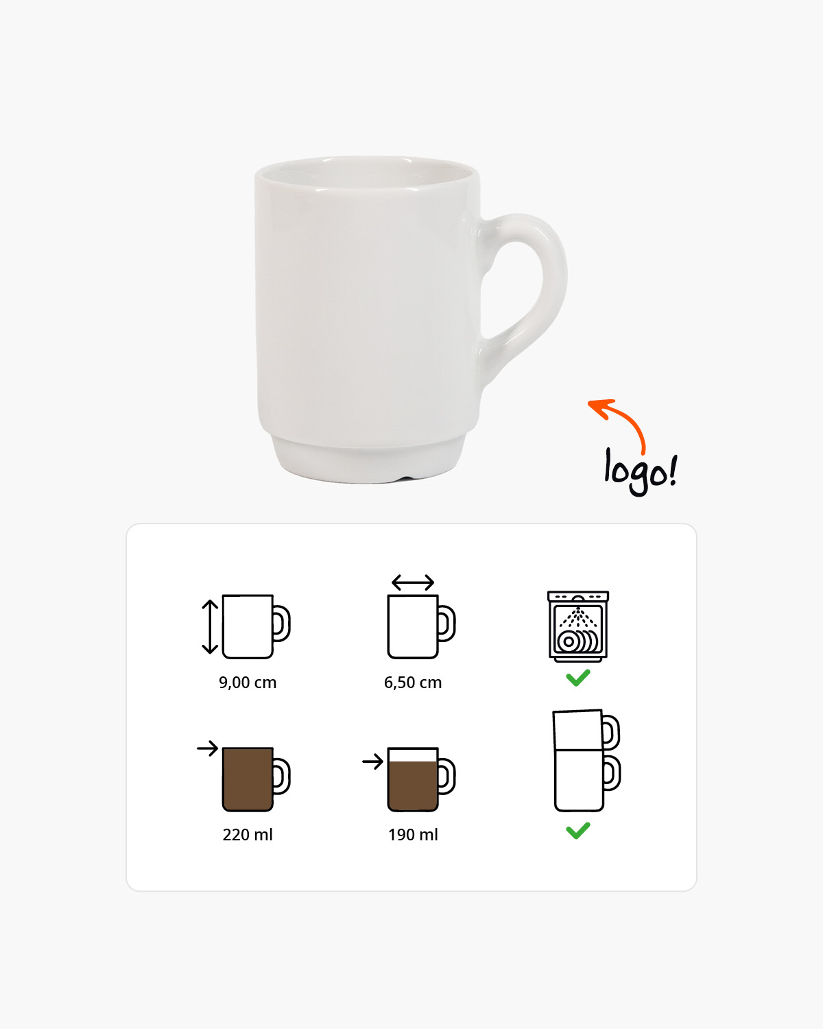 Felix kopje 220 ml Bedrukt sfeerfoto 2