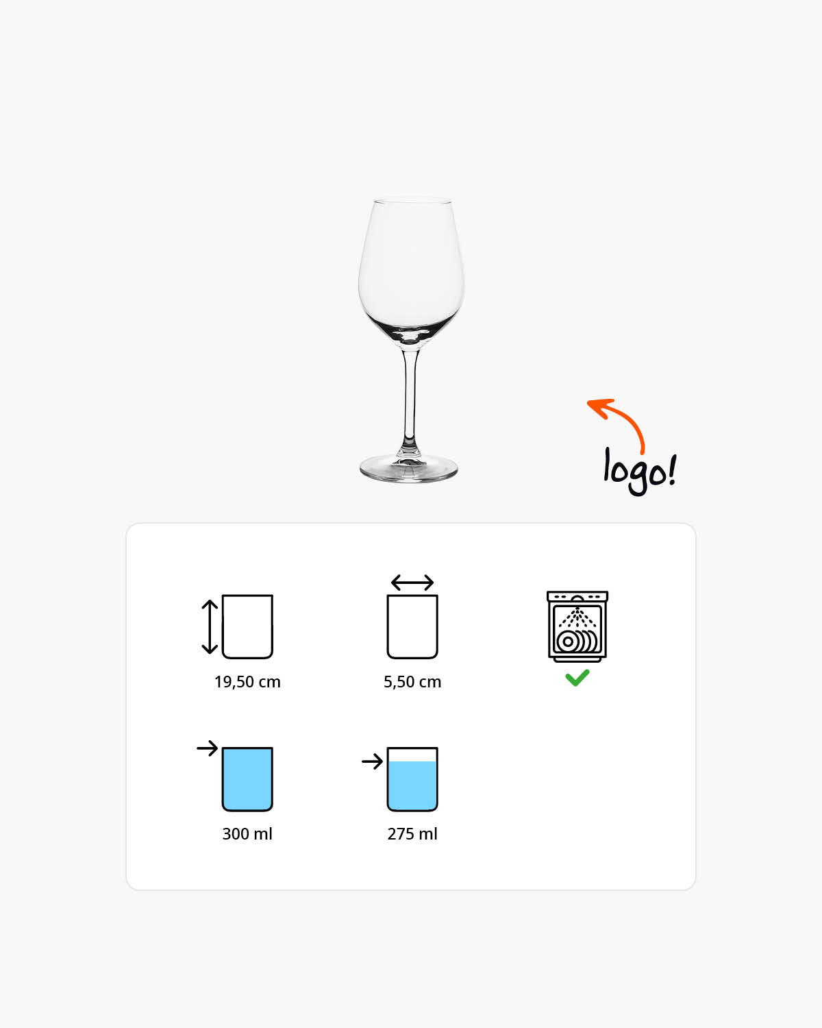 Fiora wijnglas 300 ml Bedrukt of Lasergravure  of Gravurelook  sfeerfoto 2
