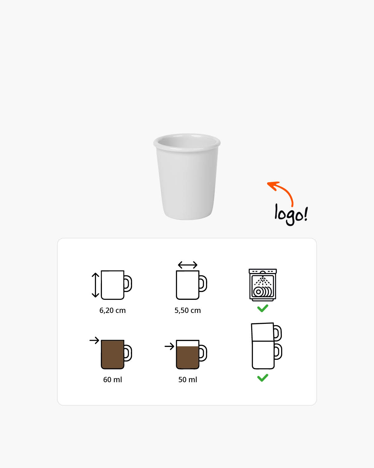 Future koffiebeker porselein 60 ml (2 oz) Bedrukt sfeerfoto 1