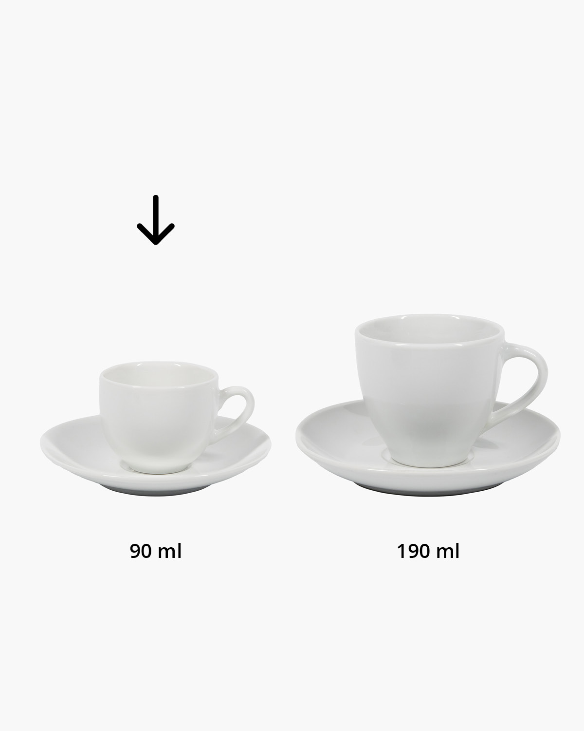 Geneve kop en schotel met gekleurde rand 90 ml Bedrukt sfeerfoto 2