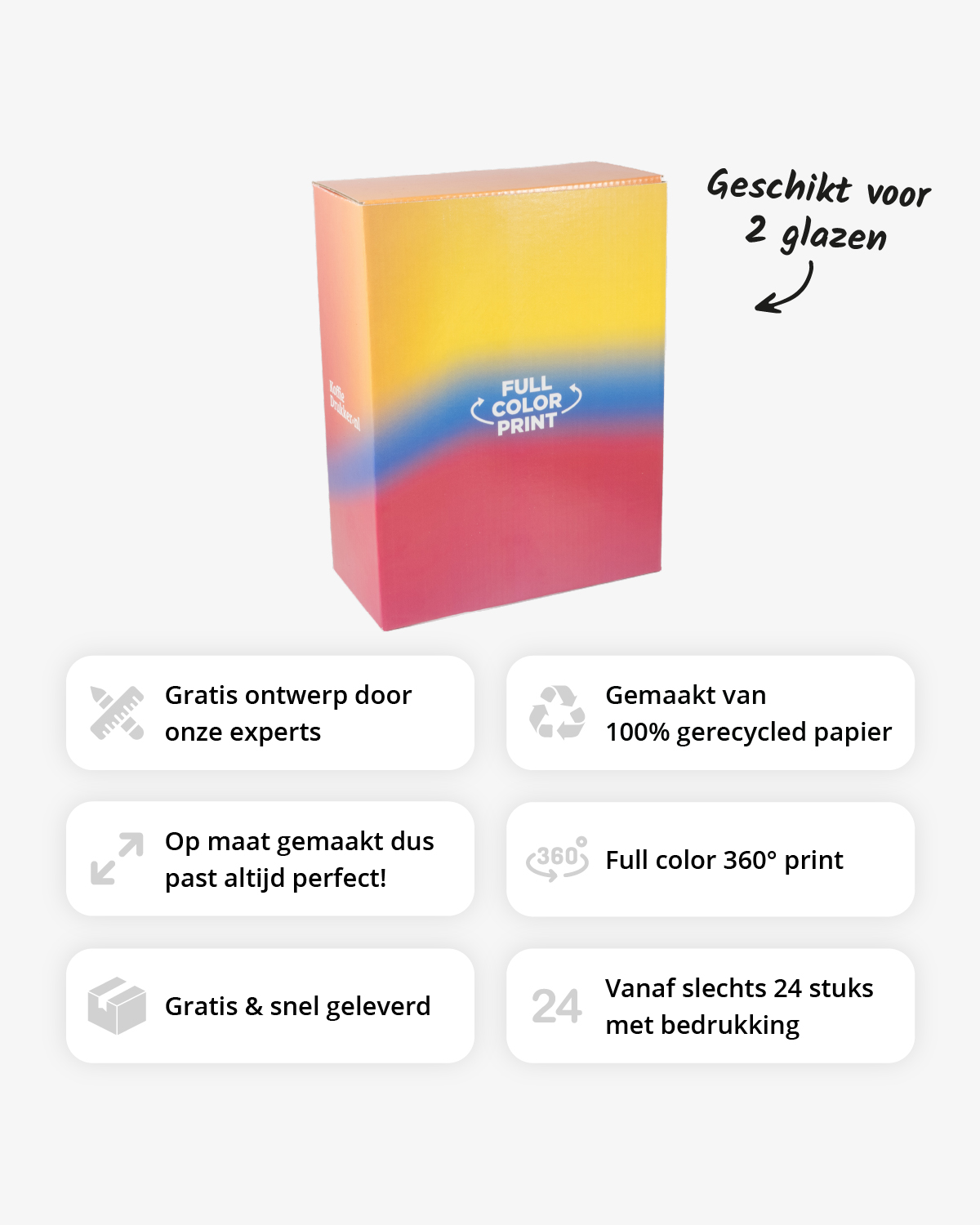 Geschenkdoos voor 2 glazen Bedrukt (full color) sfeerfoto 3