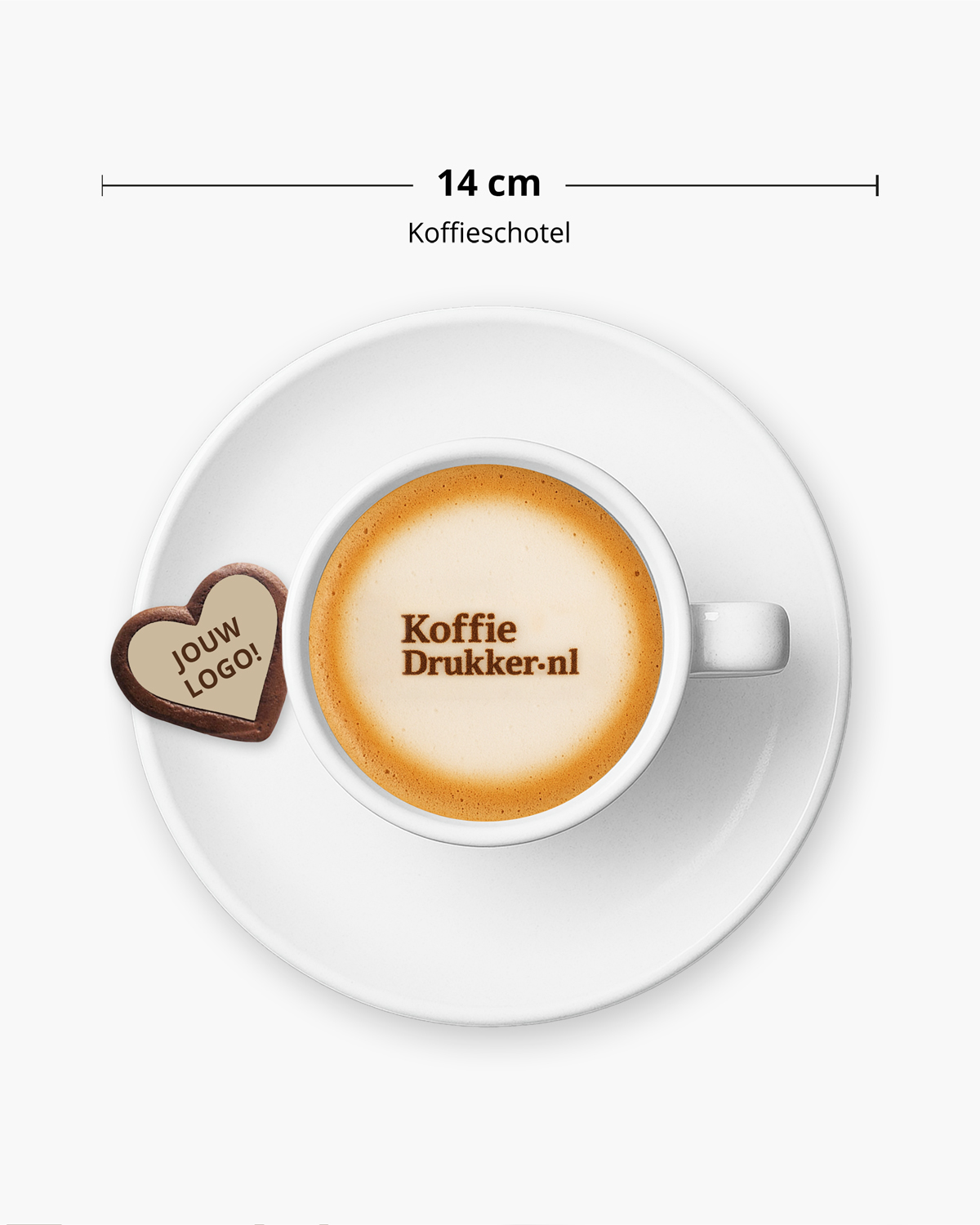 Gingerbread koekjes hartje chocolade zeezout 3 g Bedrukt (op koekje)  sfeerfoto 1