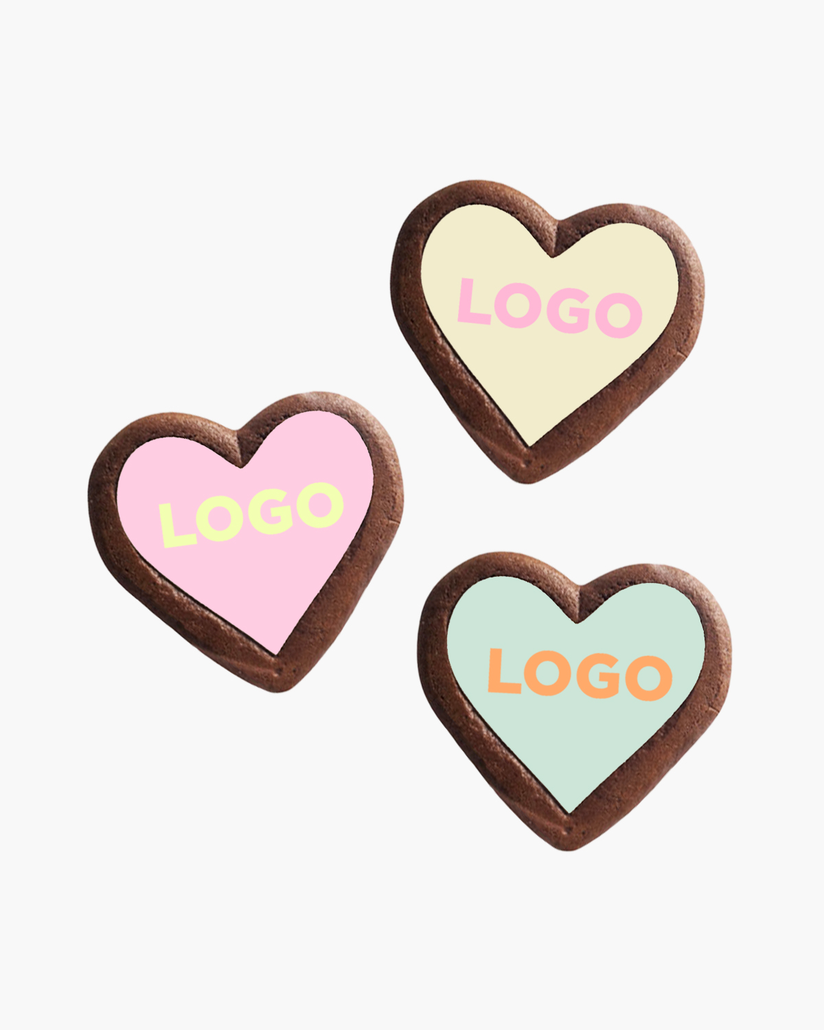 Gingerbread koekjes hartje chocolade zeezout 3 g Bedrukt (op koekje)  sfeerfoto 2