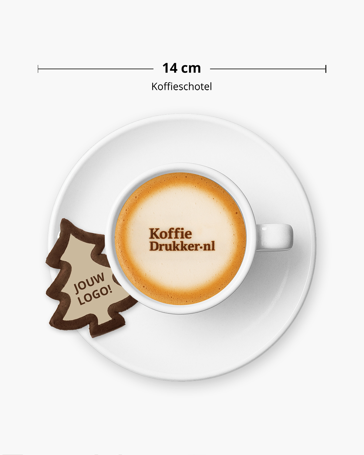 Gingerbread koekjes kerstboom chocolade zeezout 8,7 g Bedrukt (op koekje)  sfeerfoto 1