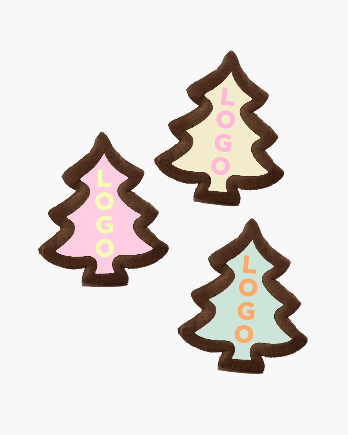 Gingerbread koekjes kerstboom chocolade zeezout 8,7 g Bedrukt (op koekje)  sfeerfoto 2