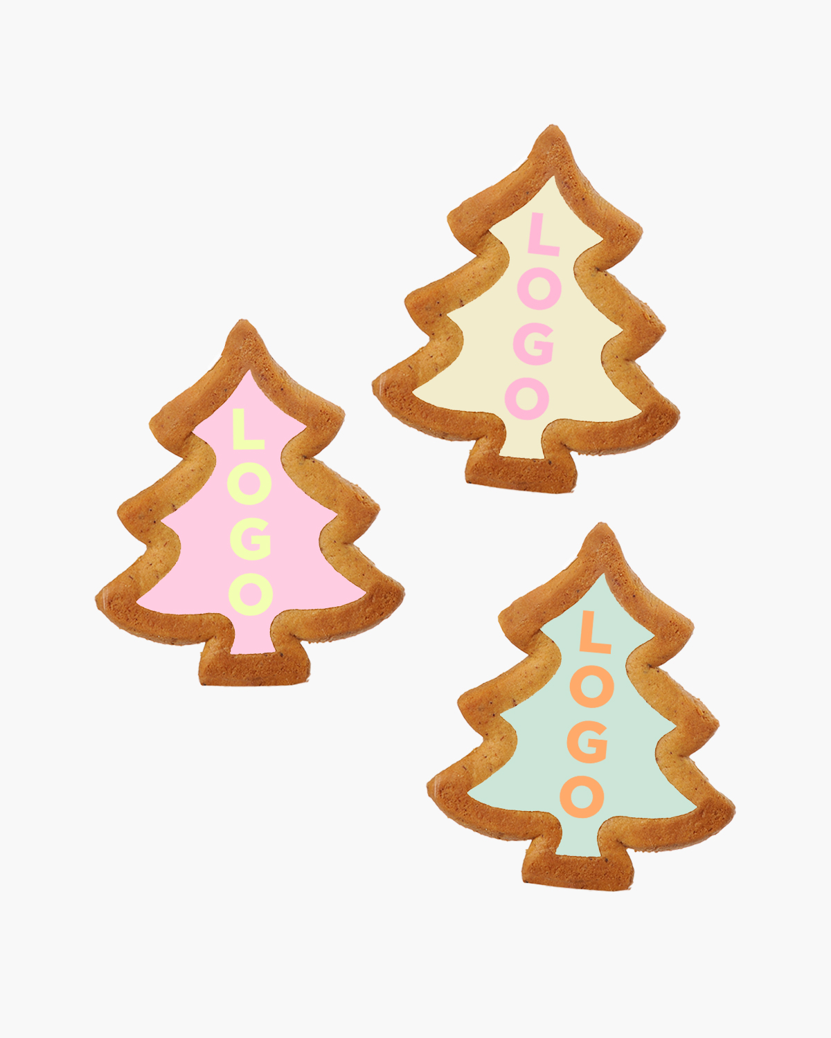 Gingerbread koekjes kerstboom naturel 8,7 g Bedrukt (op koekje)  sfeerfoto 2