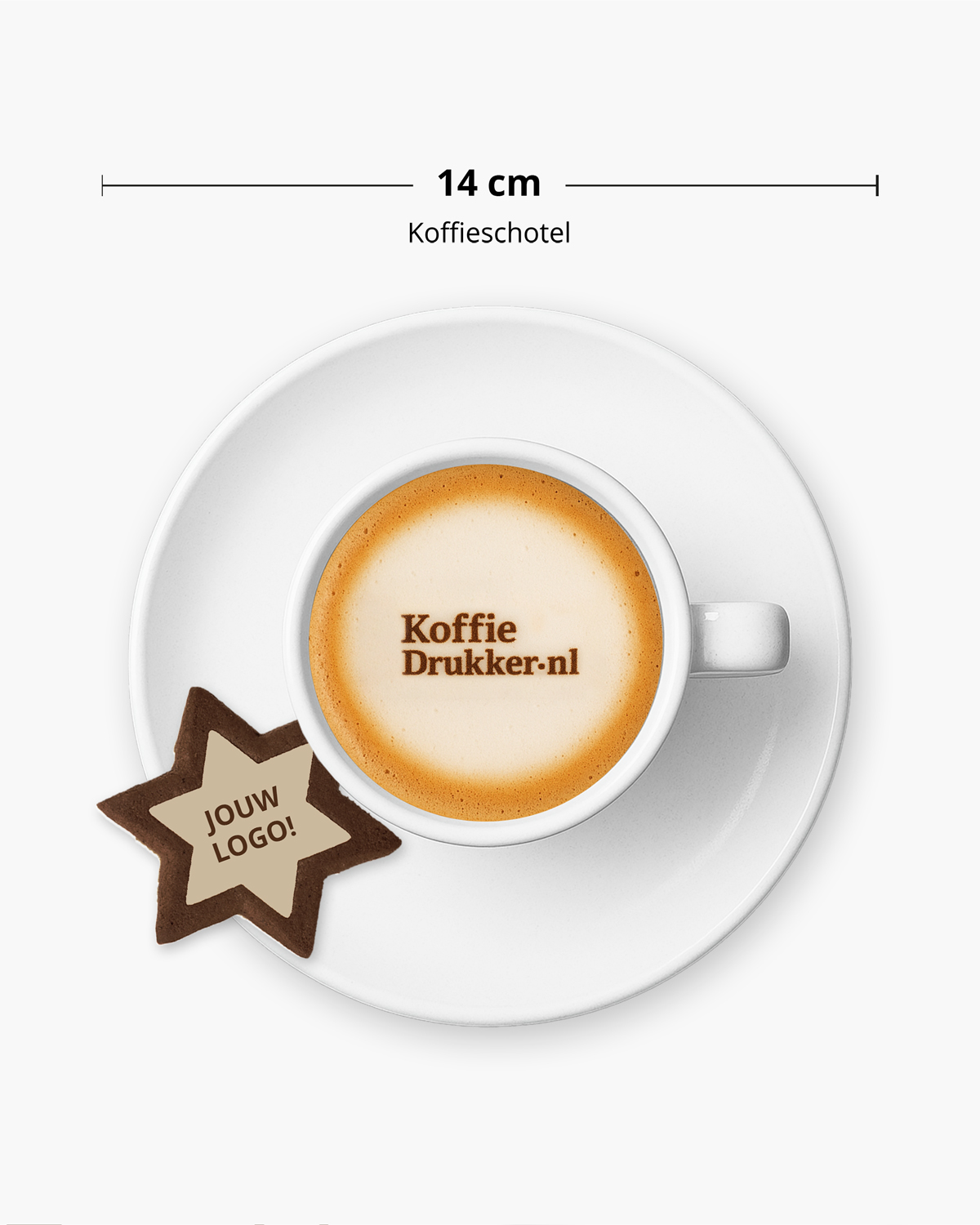 Gingerbread koekjes ster chocolade zeezout 8,6 g Bedrukt (op koekje)  sfeerfoto 3