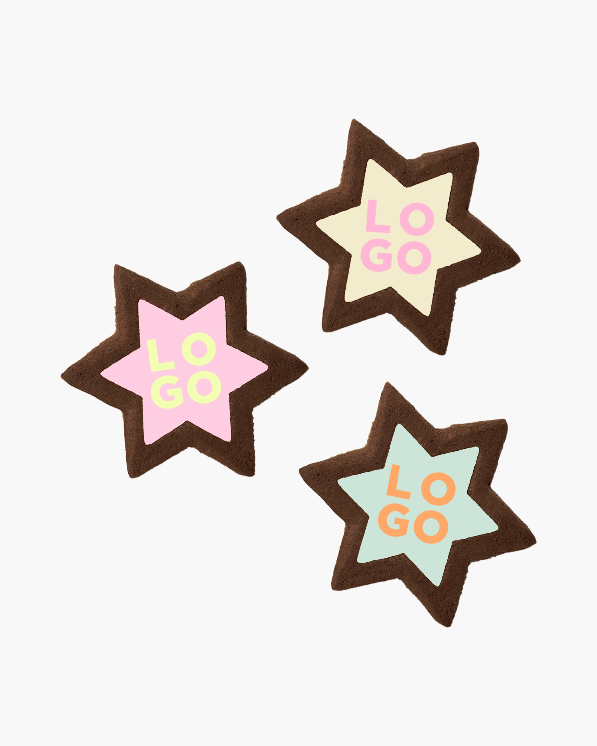 Gingerbread koekjes ster chocolade zeezout 8,6 g Bedrukt (op koekje)  sfeerfoto 2