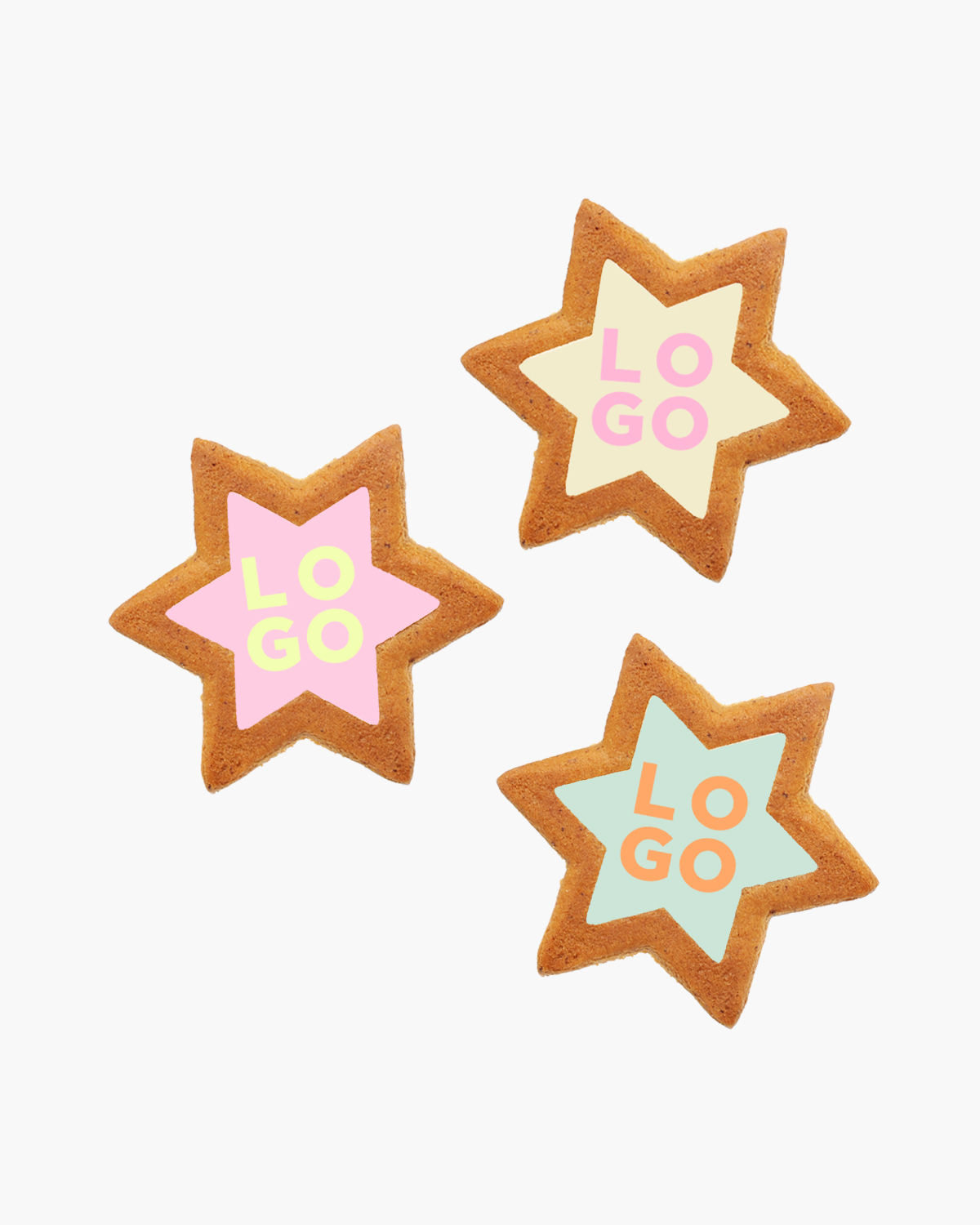 Gingerbread koekjes ster naturel 8,6 g Bedrukt (op koekje)  sfeerfoto 3
