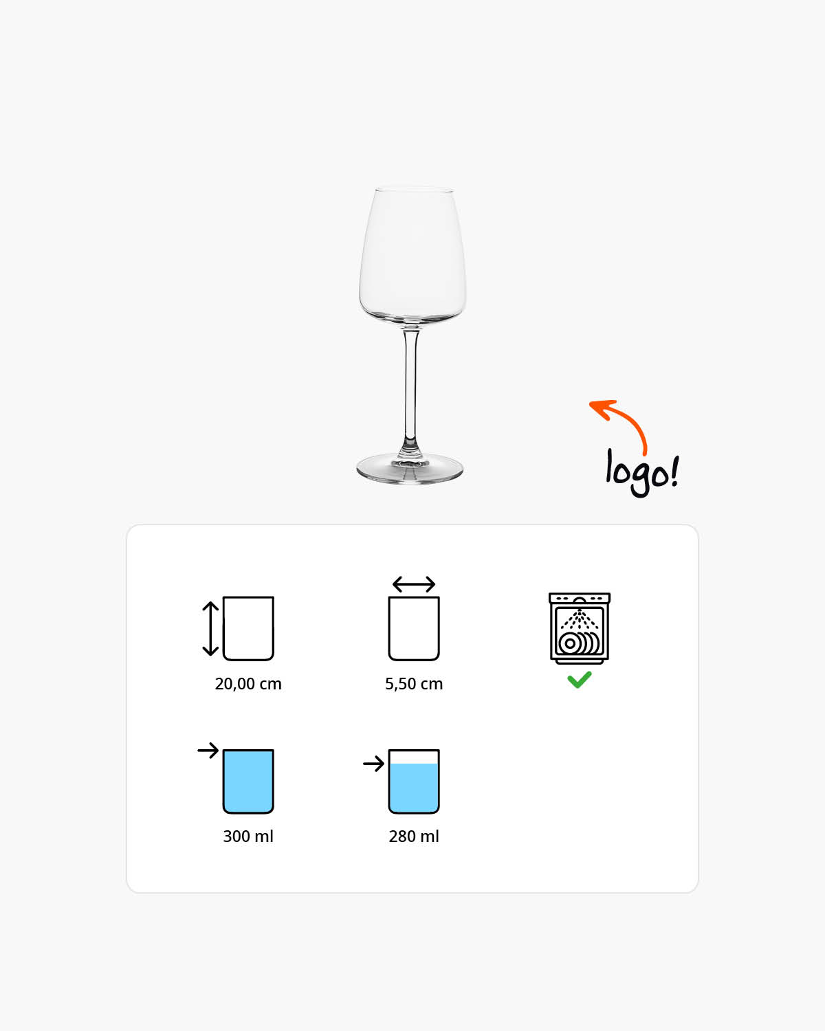 Girona wijnglas 300 ml Bedrukt of Lasergravure  of Gravurelook  sfeerfoto 1