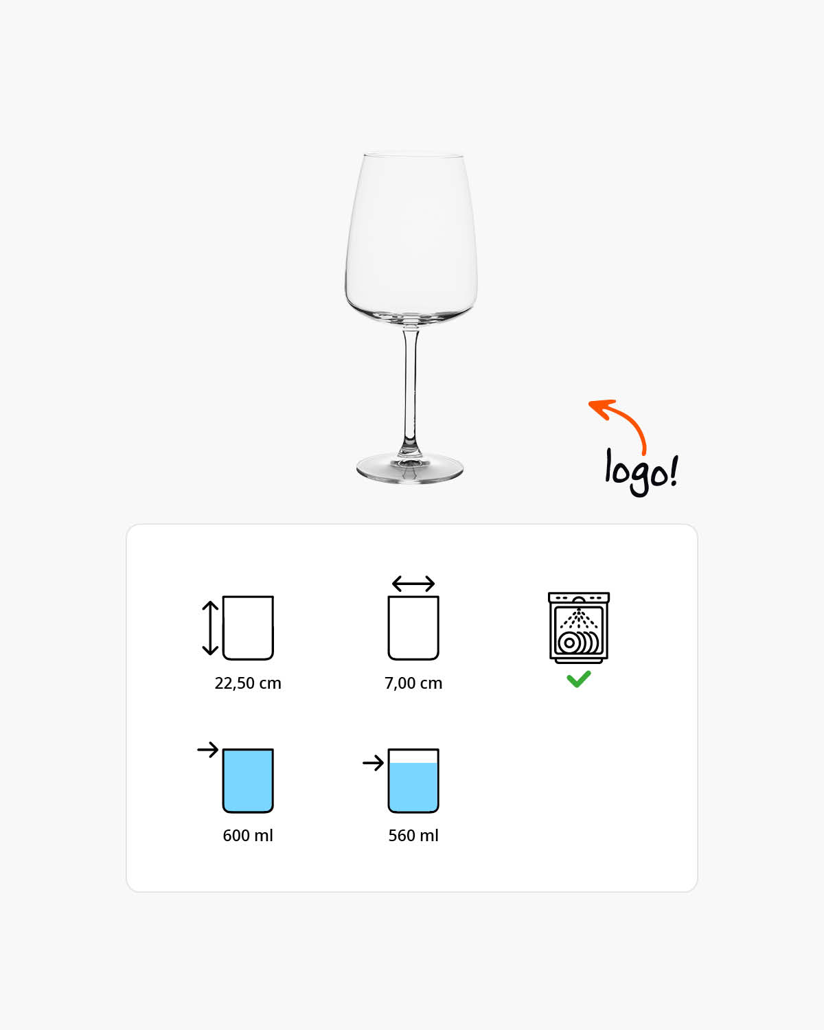 Girona wijnglas 600 ml Bedrukt of Lasergravure  of Gravurelook  sfeerfoto 2