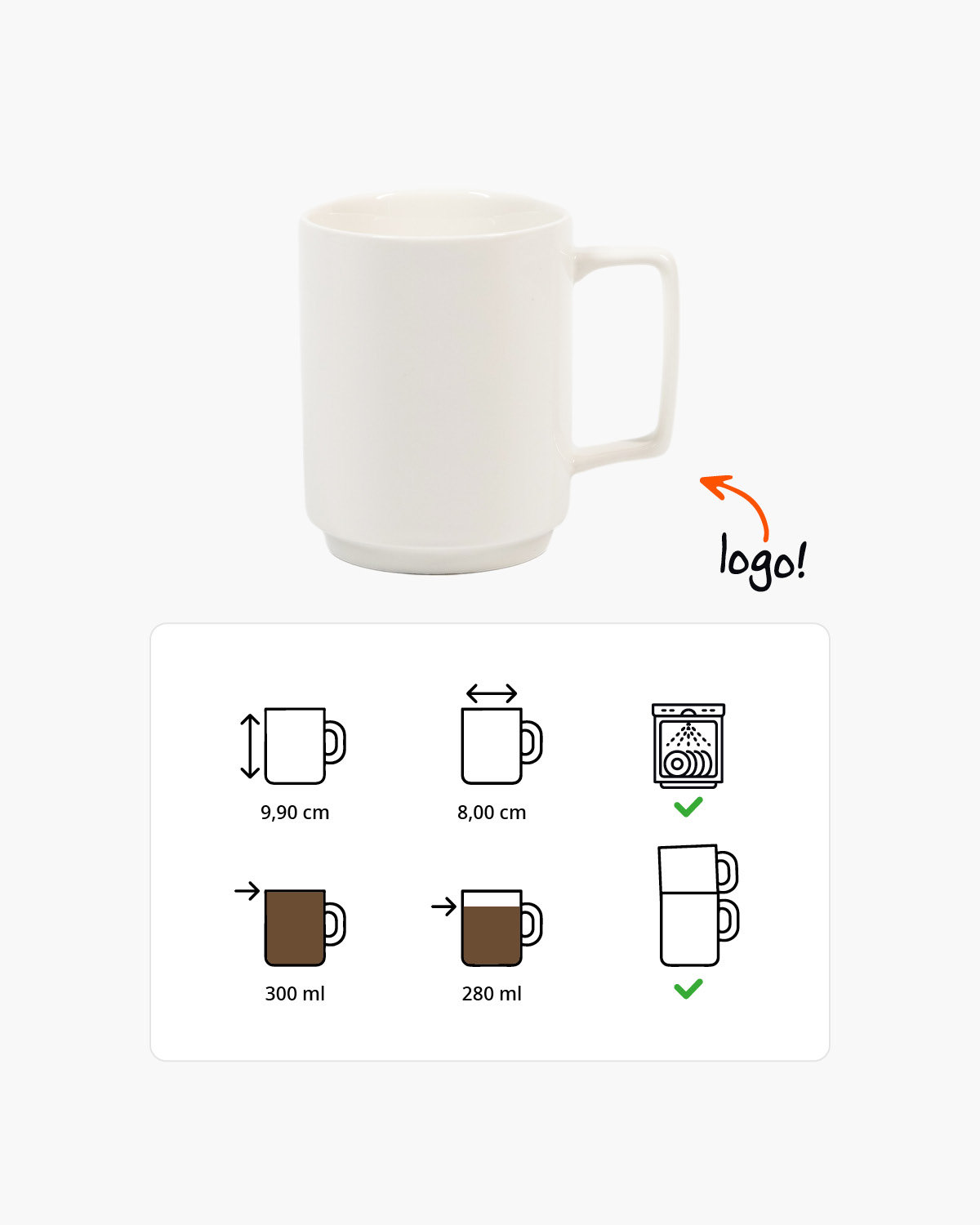 Helix mok 300 ml Bedrukt sfeerfoto 1