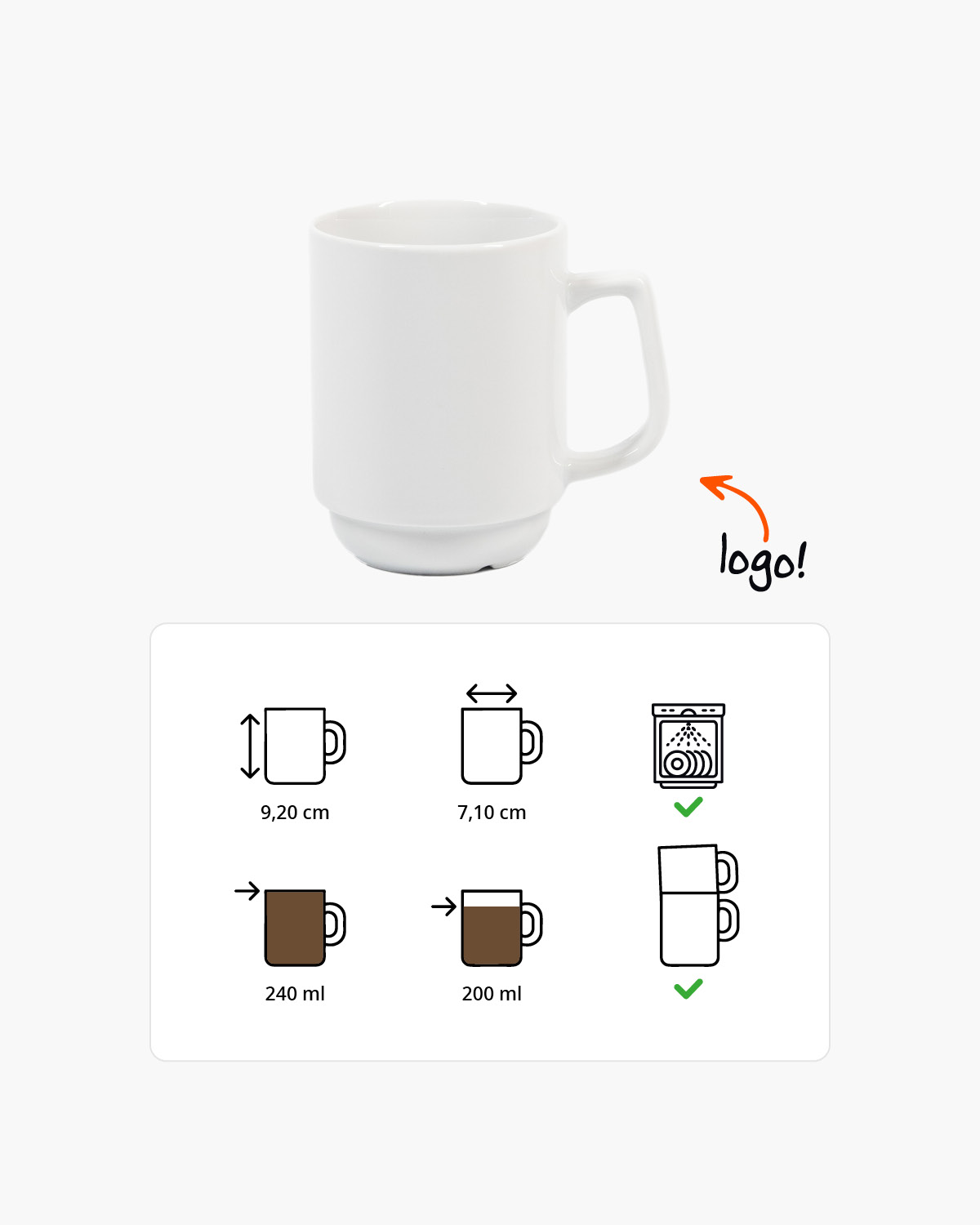 Hera mok 240 ml Bedrukt sfeerfoto 1