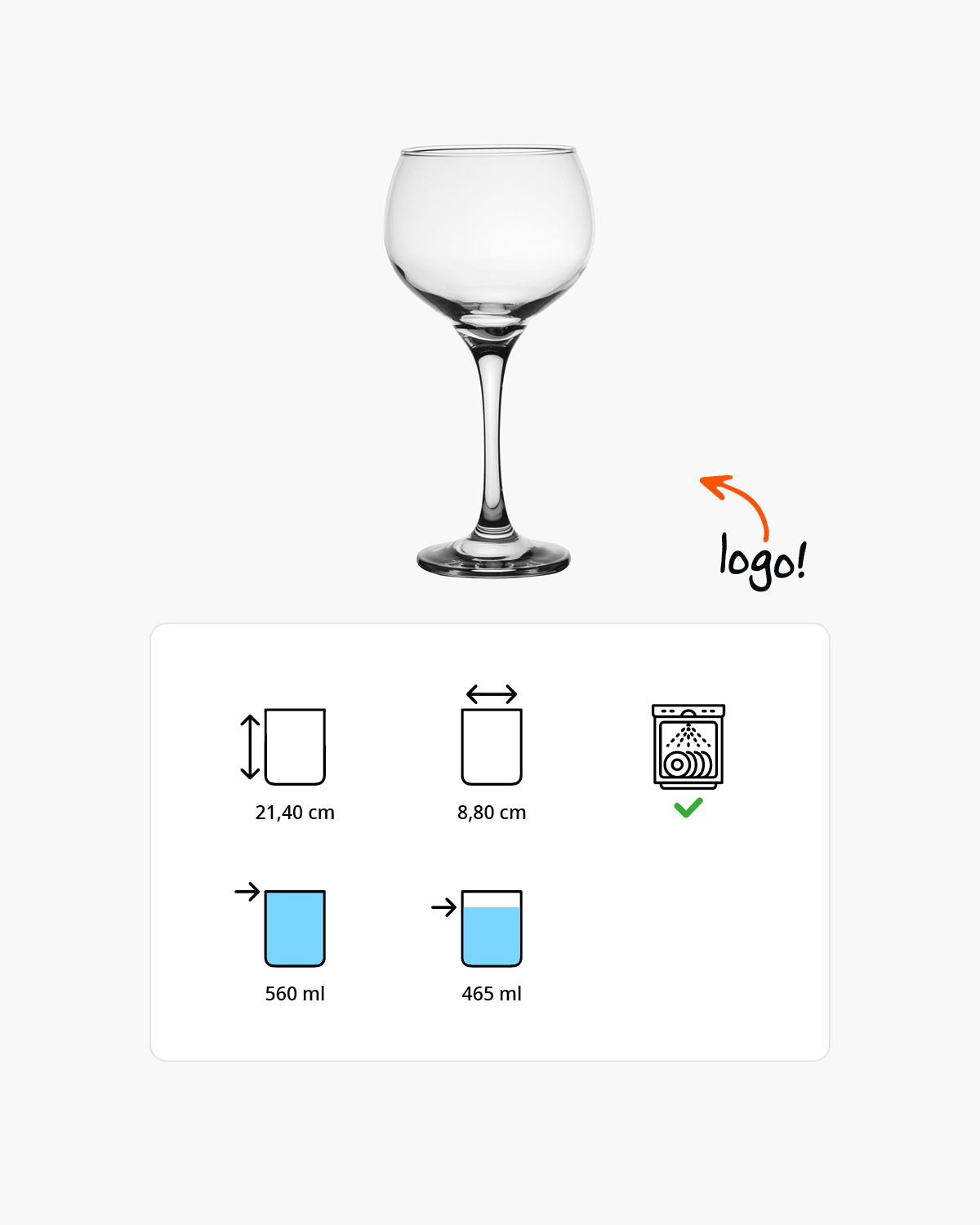 Hugh gin tonic glas 560 ml Bedrukt of Lasergravure  of Gravurelook  sfeerfoto 1