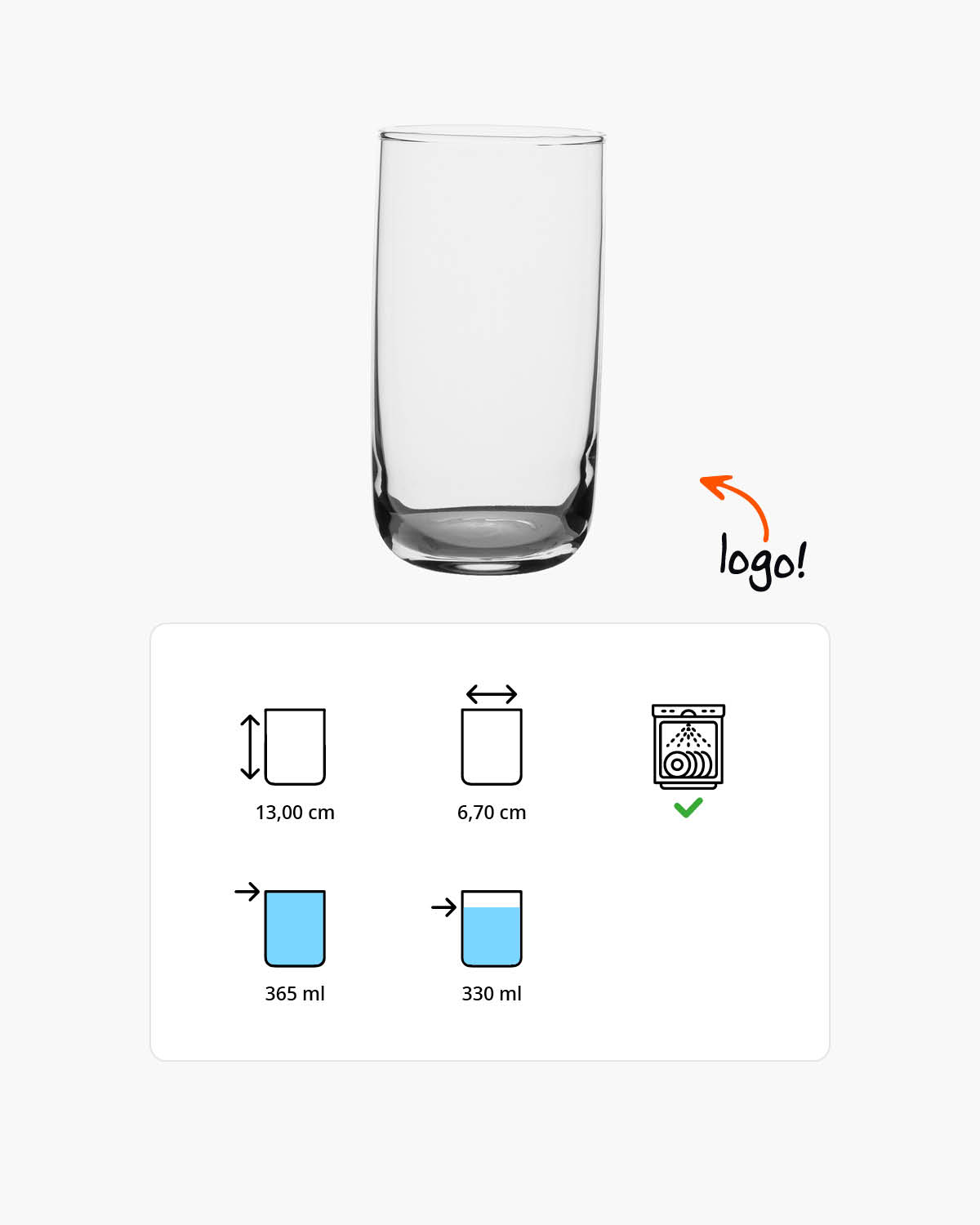 Iconyx longdrinkglas 365 ml Bedrukt of Lasergravure  of Gravurelook  sfeerfoto 1