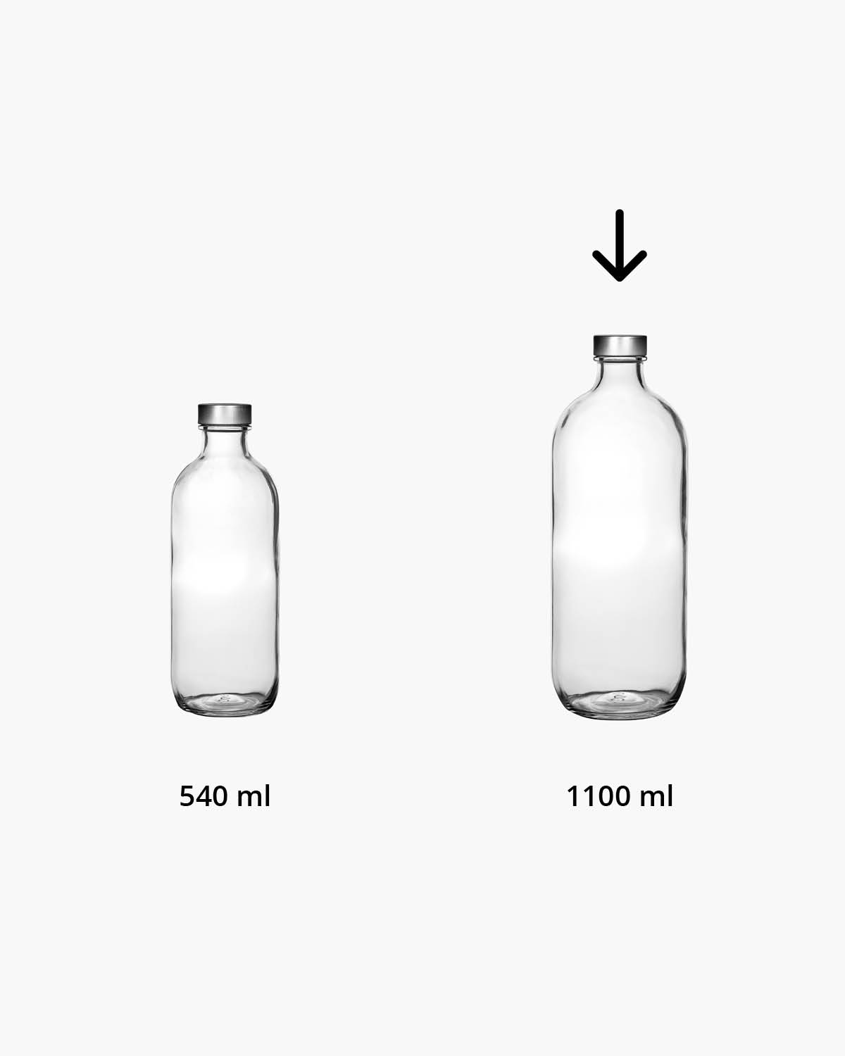 Iko fles met dop 1,1 l Bedrukt of Lasergravure  of Gravurelook  sfeerfoto 3