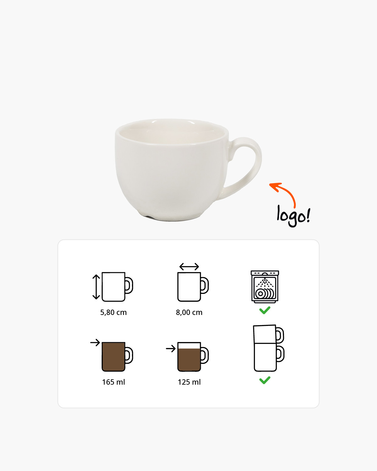 Ivora kopje 165 ml Bedrukt sfeerfoto 1