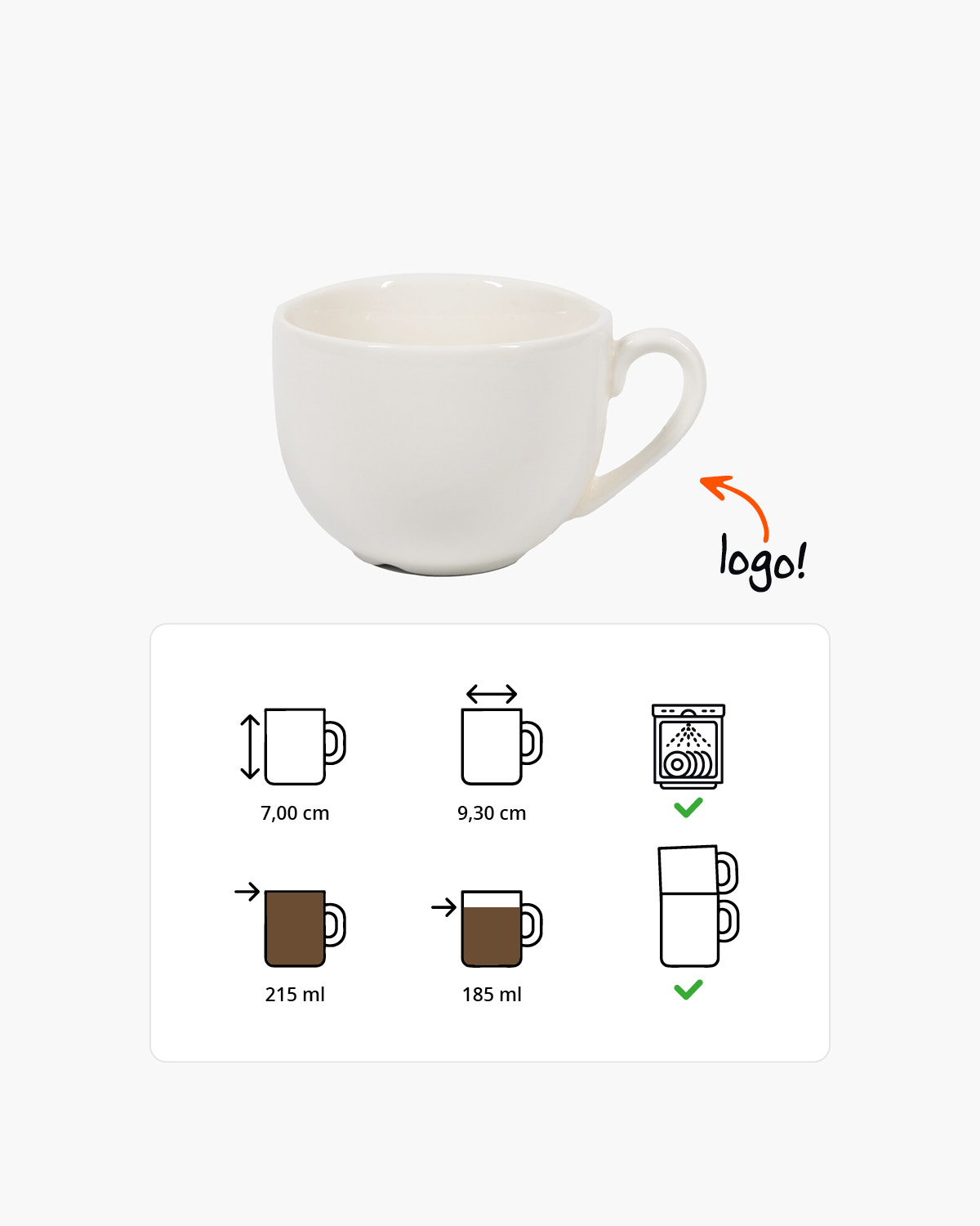 Ivora kopje 215 ml Bedrukt sfeerfoto 1