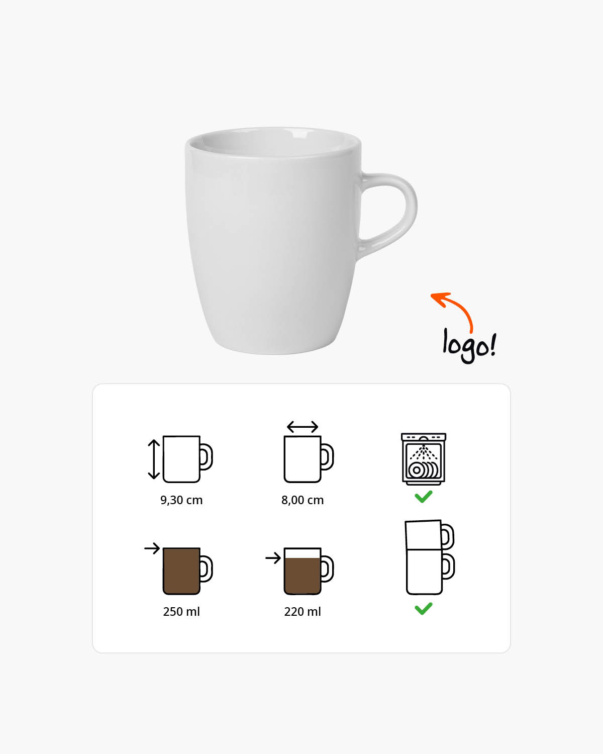 Jersey mok 250 ml Bedrukt sfeerfoto 1