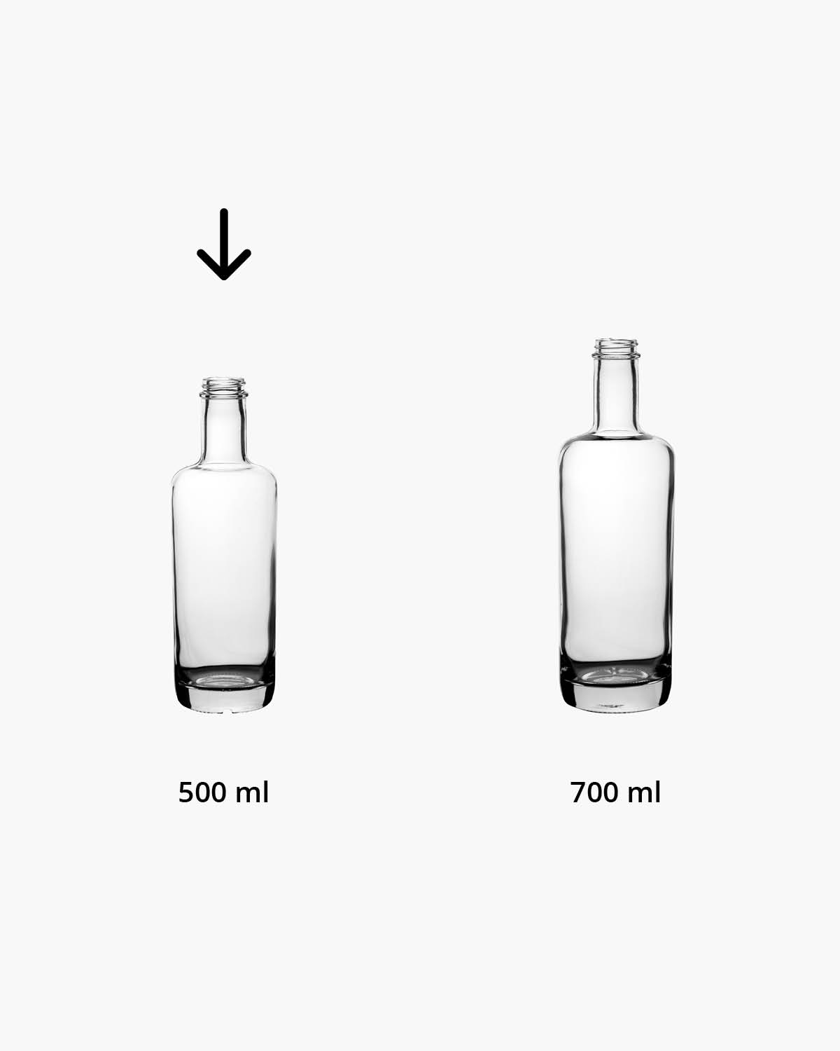 Joy fles 0,5 l Bedrukt of Lasergravure  of Gravurelook  sfeerfoto 1