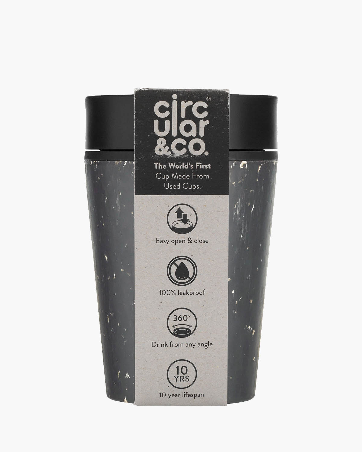 Circular&Co Coffee reisbeker zwart 227 ml Bedrukt (full color) sfeerfoto 1