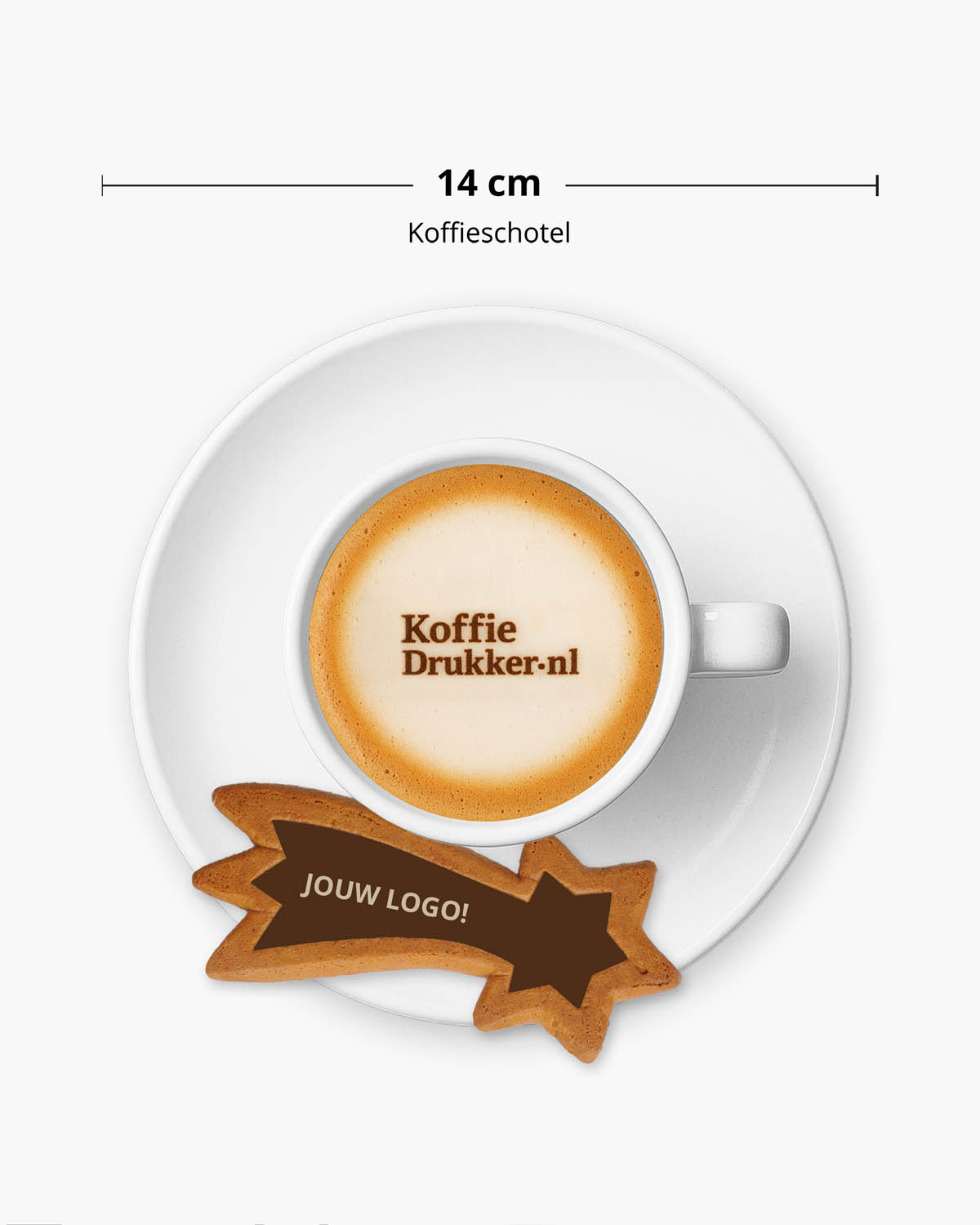 Gingerbread koekjes vallende ster karamel 16 g Bedrukt (op koekje)  sfeerfoto 1