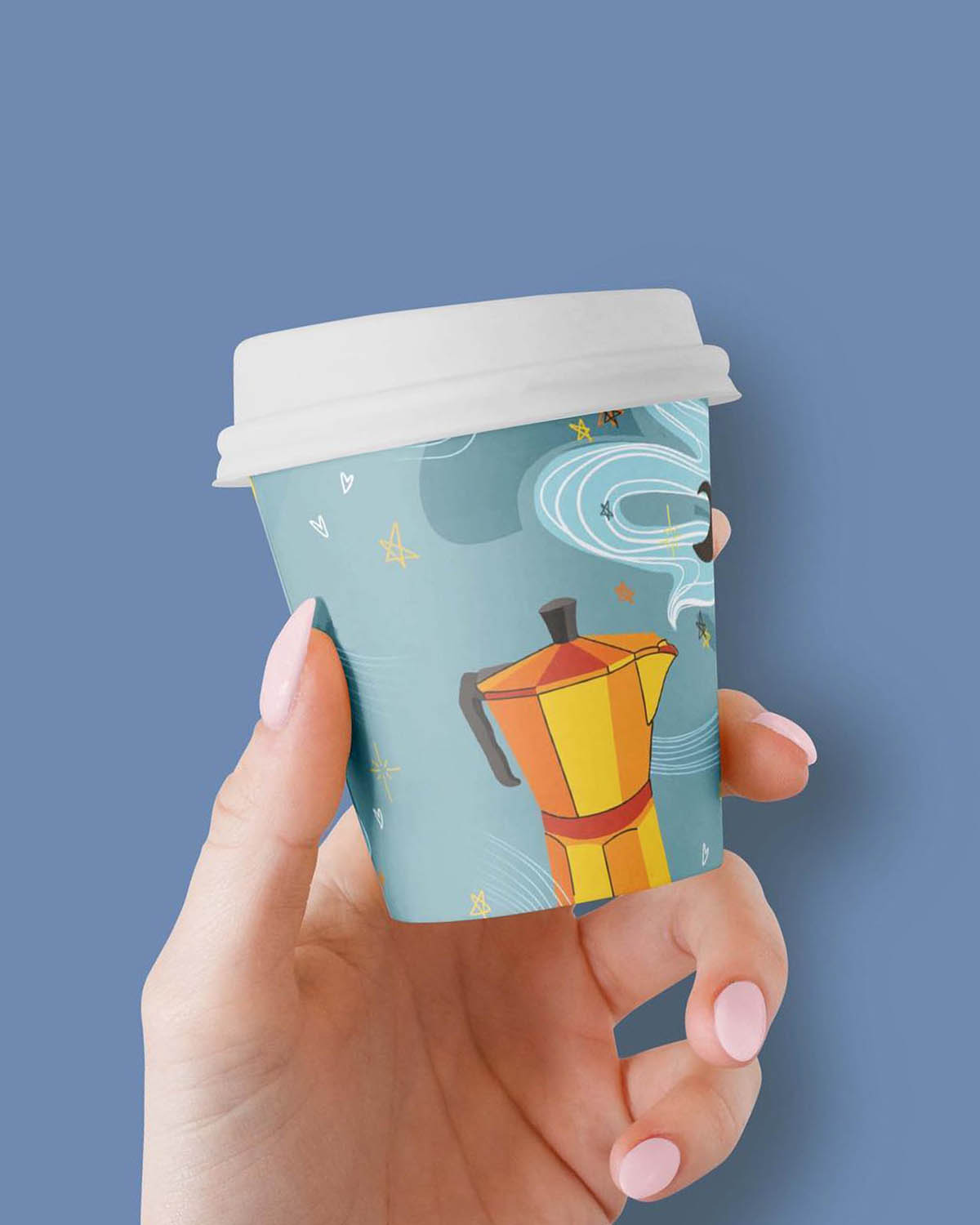 Deksels / lids voor kartonnen koffiebekers PE  sfeerfoto 1