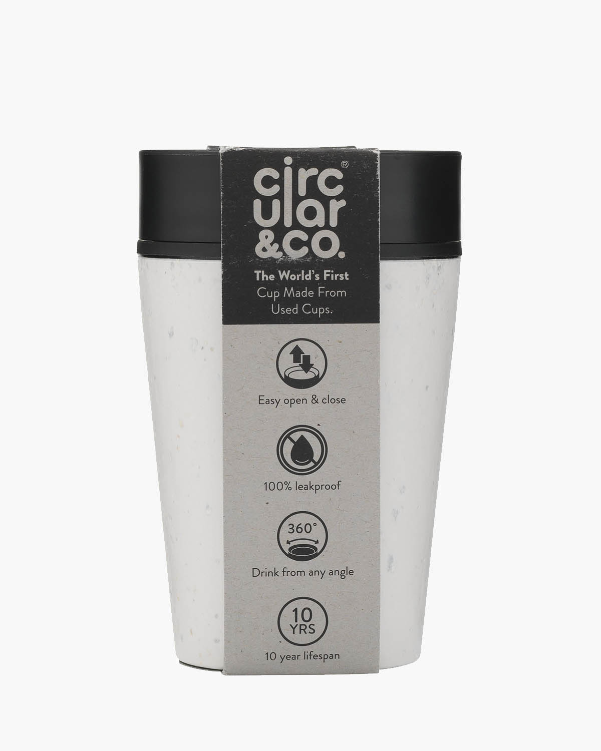 Circular&Co Coffee reisbeker wit 227 ml Bedrukt (full color) sfeerfoto 1